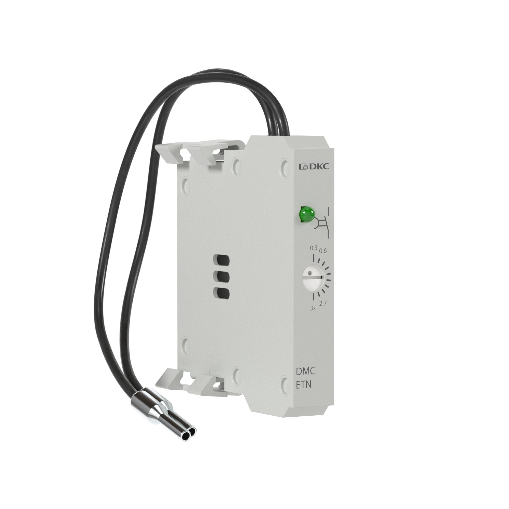 Таймер для миниконтакторов DMC и реле DCR для монтажа справа с задержкойна отключение 0.3-3с 100-240В AC/DC