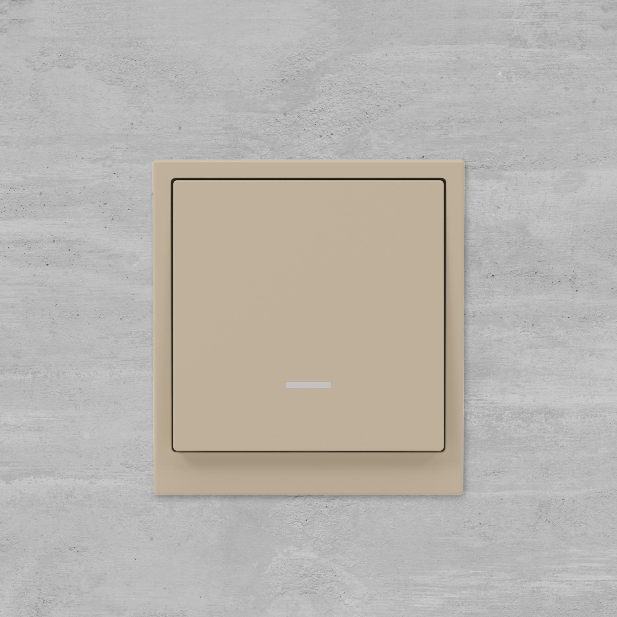 Переключатель одноклавишный с подсветкой, KANT, ванильный марципан