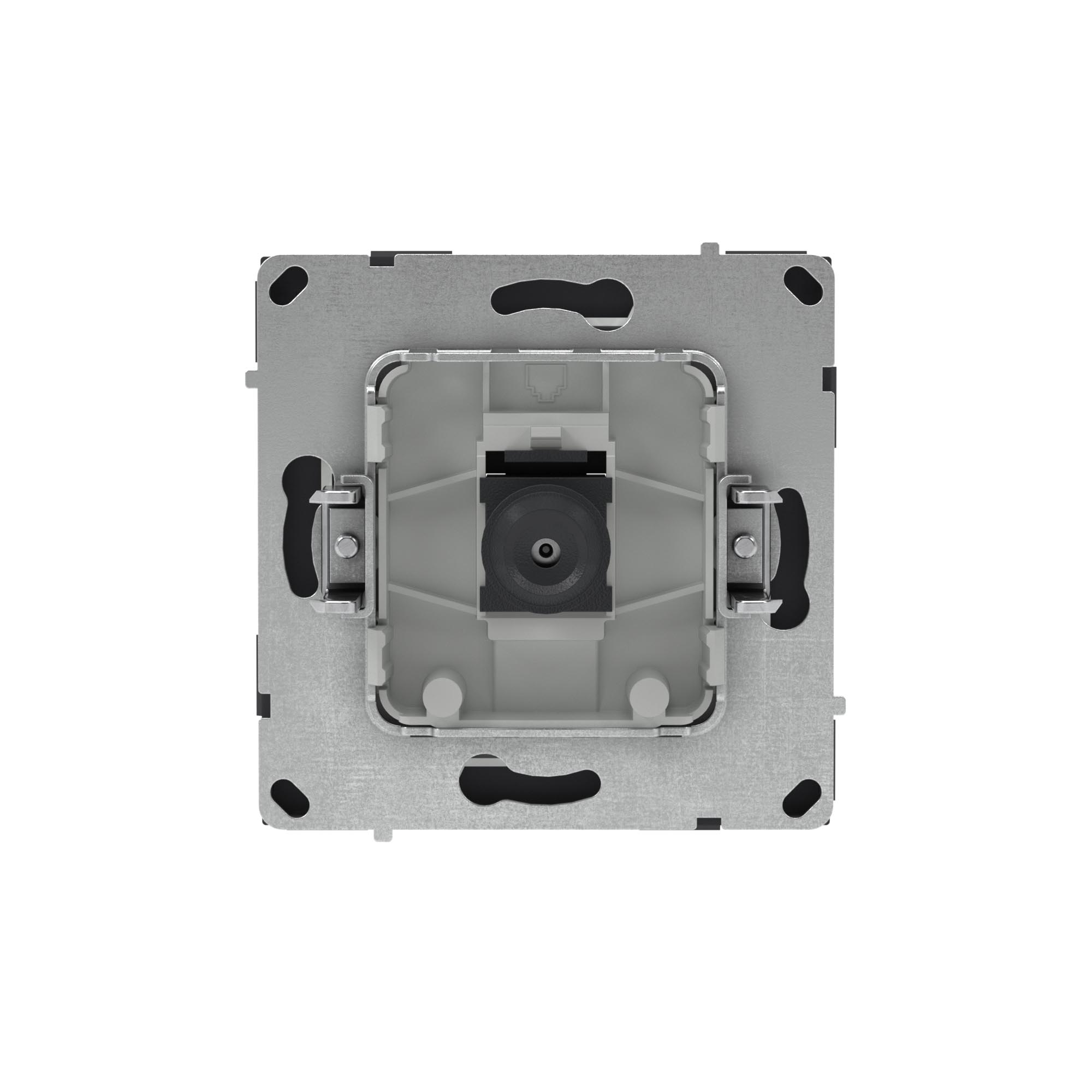 Розетка TV одиночная, KANT, черный уголь