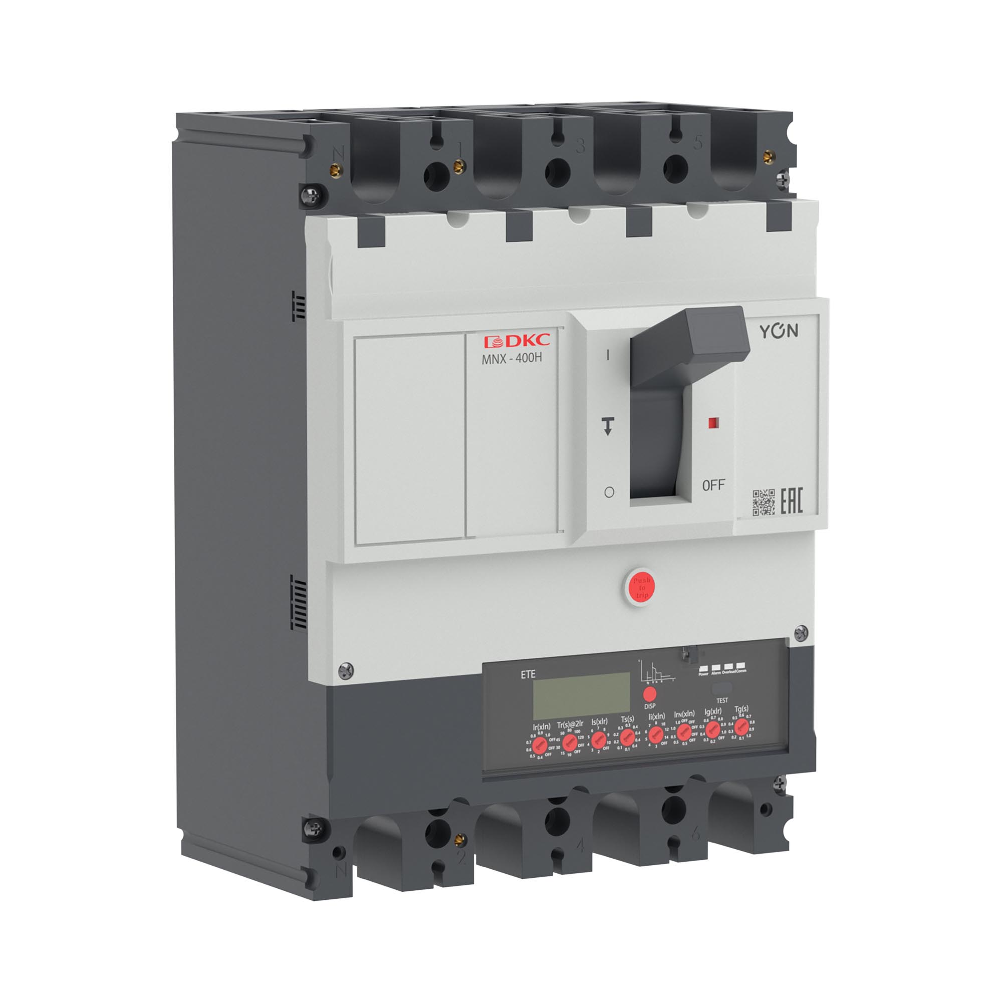 Автоматические выключатели в литом корпусе YON pro MNX Авт. выкл. YON pro MNX400H 4P 400A 150kA при AC415V расц. ETE DKC|ДКС