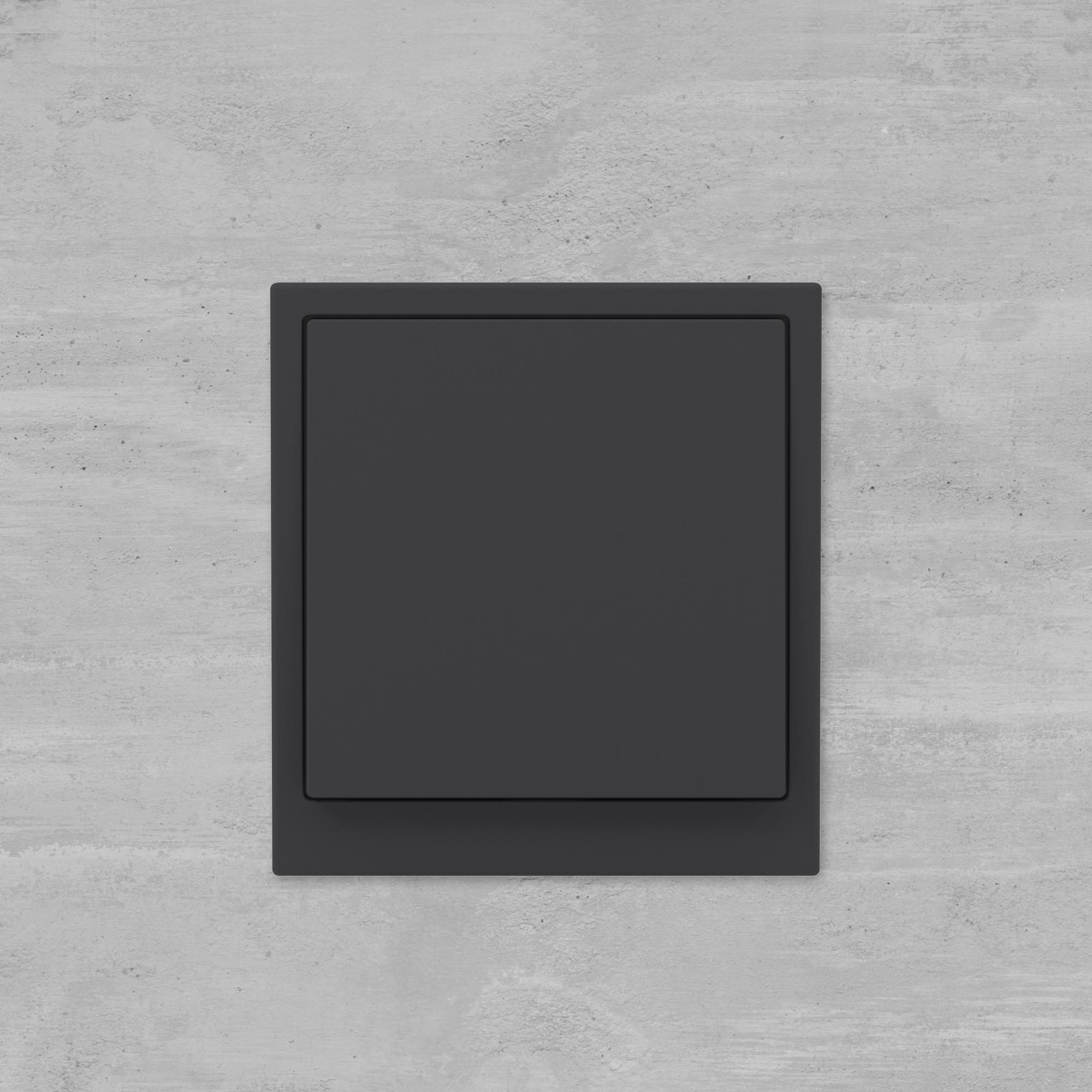 Переключатель одноклавишный, KANT, черный уголь