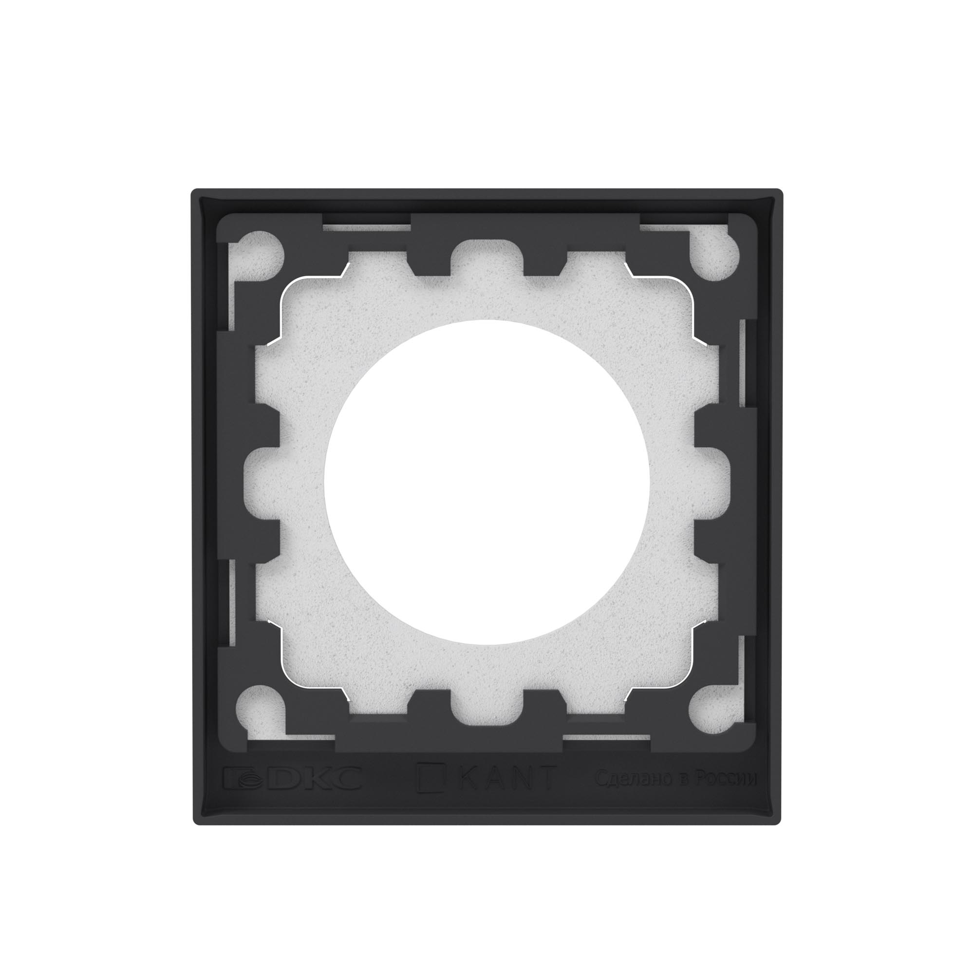 Рамка 1 пост IP44, KANT, черный уголь