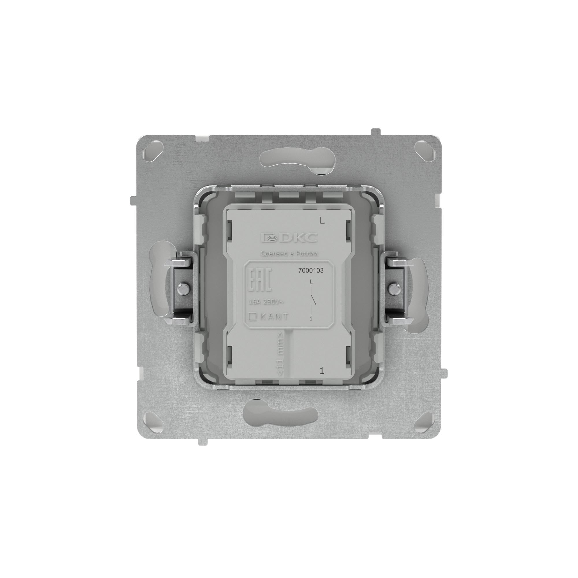 Выключатель одноклавишный, KANT, белая магнолия