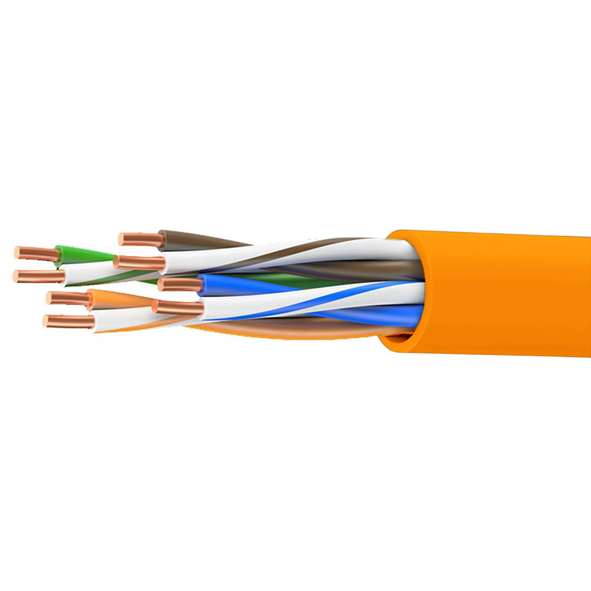 Кабель витая пара категории 5е Кабель витая пара кат. 5E неэкранированный U/UTP, 4 пары, нг(А)-LSLTx, цвет внешней оболочки оранжевый, коробка 305 м DKC|ДКС