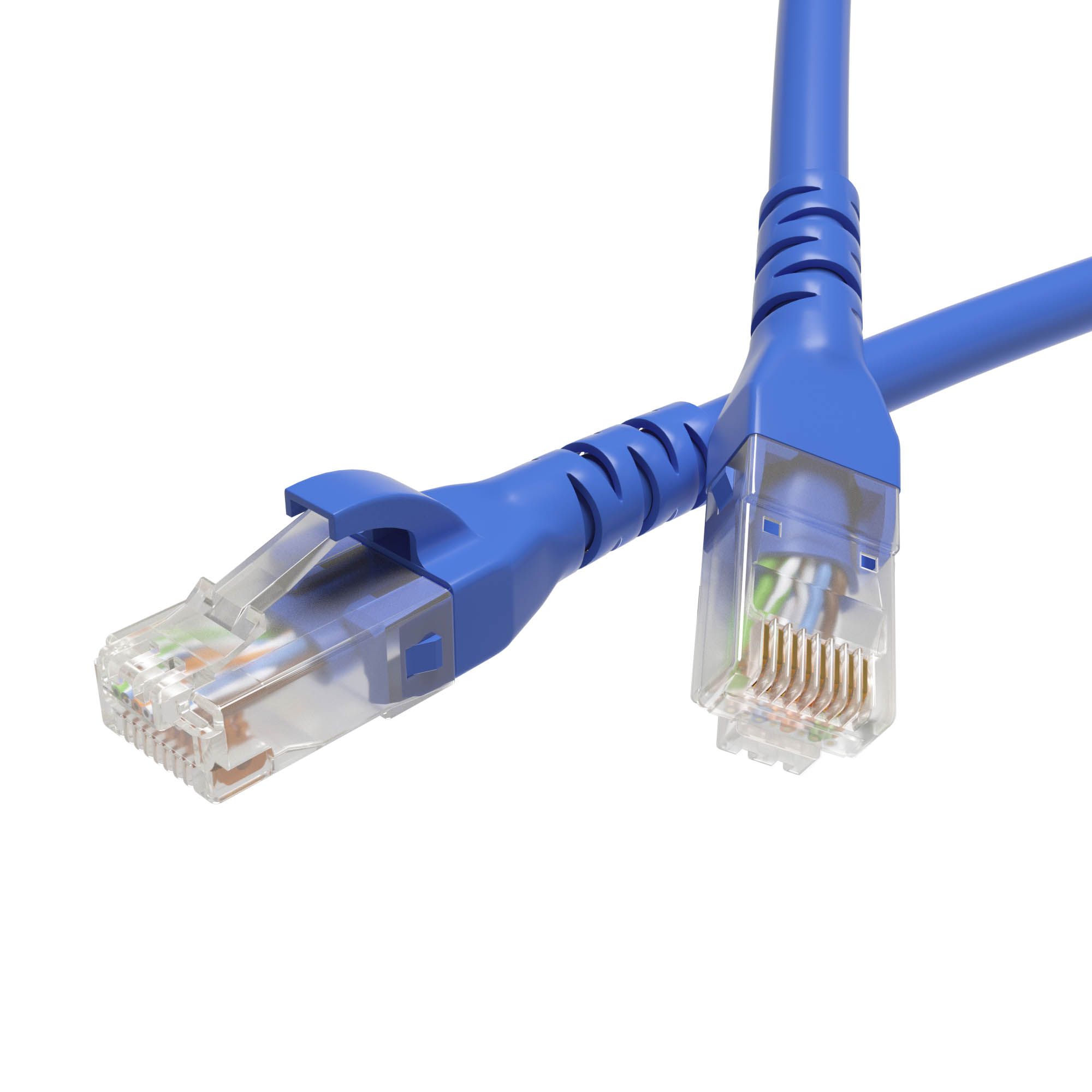 Коммутационные шнуры  кат. 5е Патч-корд неэкранированный CAT5E U/UTP 4х2, LSZH, синий, 7.0м DKC|ДКС