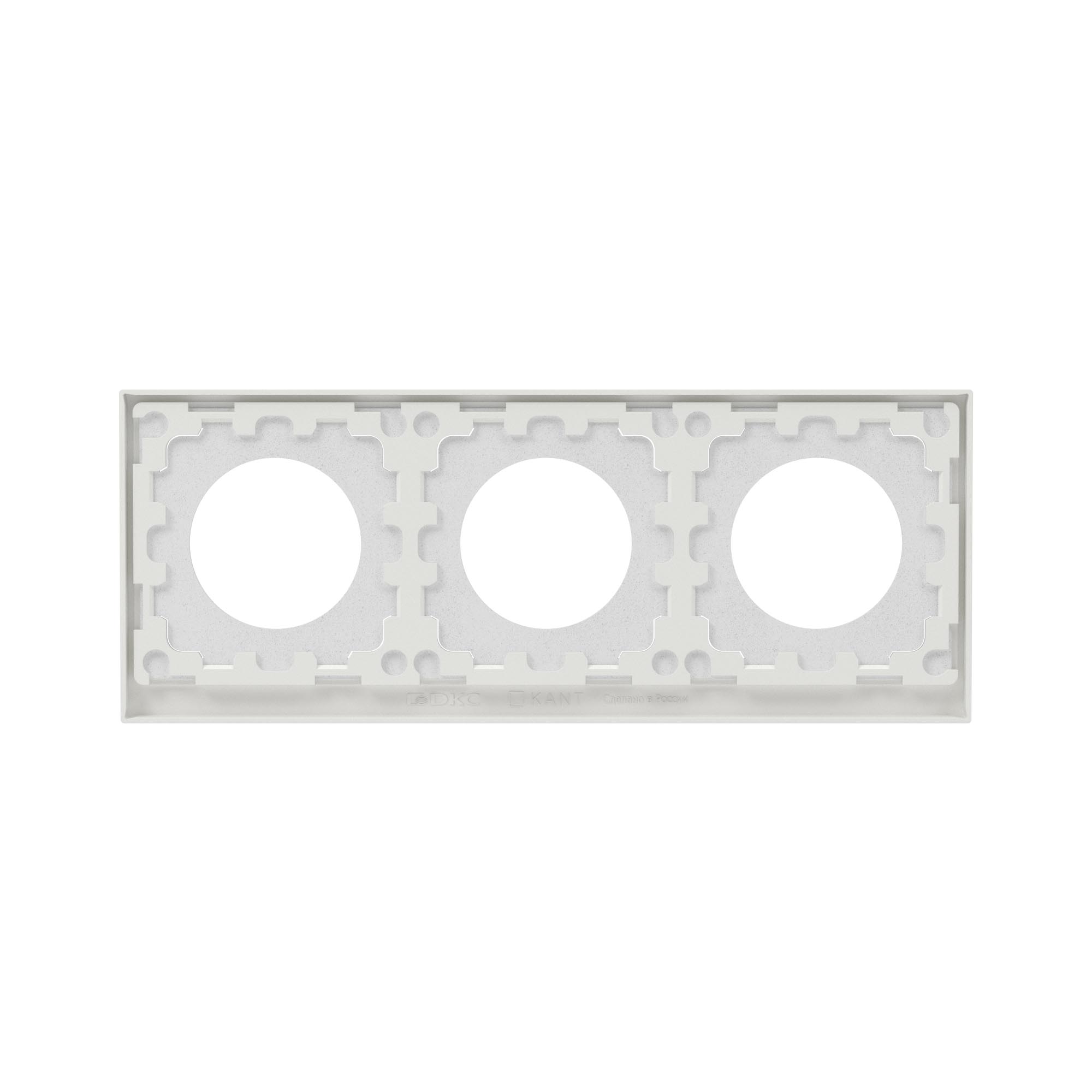 Рамка 3 поста IP44, KANT, белый песок