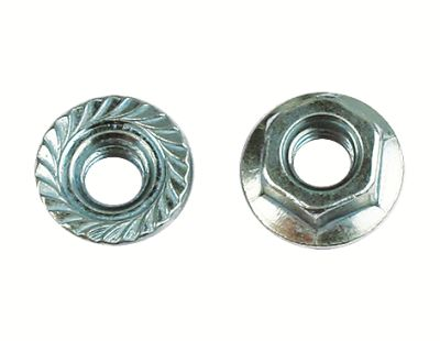 Нержавеющая сталь INOX Гайка с насечкой, препятствующей откручиванию М8, нерж. сталь А2, DIN6923 DKC|ДКС