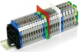 DIN- rail mounting terminal blo -