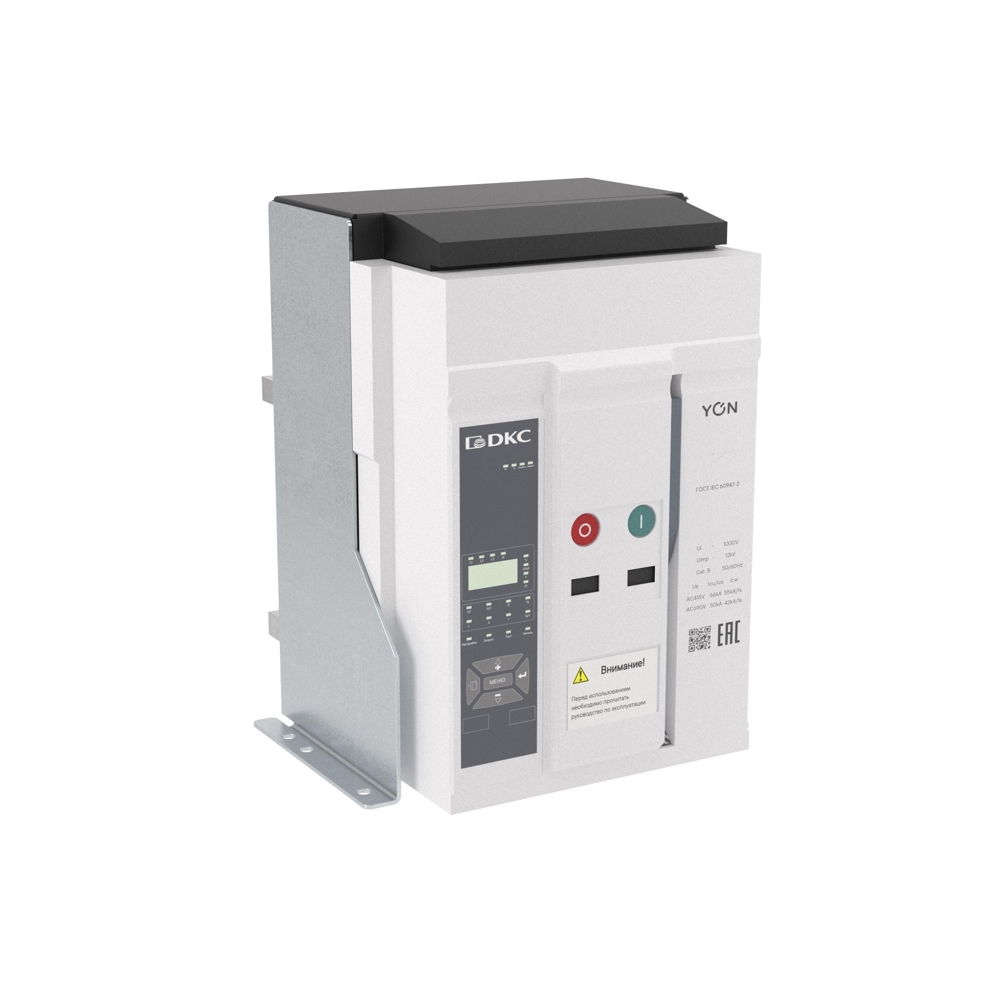 Воздушные автоматические выключатели YON pro ANX  Воздушный автоматический выключатель YON pro ANX10N 3P 1000 А 66 кА, типоразмер S, расцепитель ETA, стационарный, горизонтальное/вертикальное подключение, управление 220 В AC DKC|ДКС