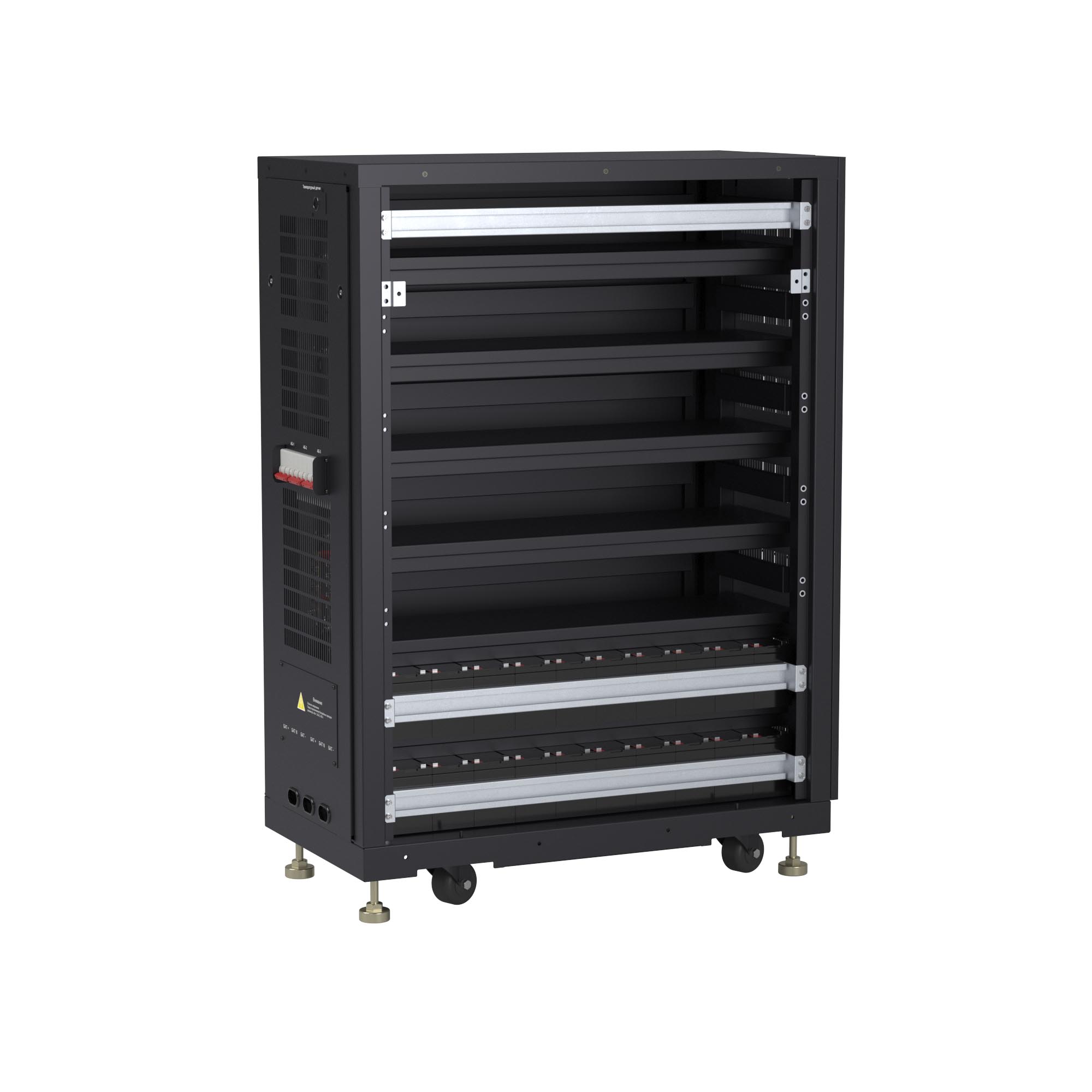 Батарейный шкаф серии BCM для трехфазных ИБП, с установленными АКБ 40х9Ач батарей, габариты 1087 х 400 х 786