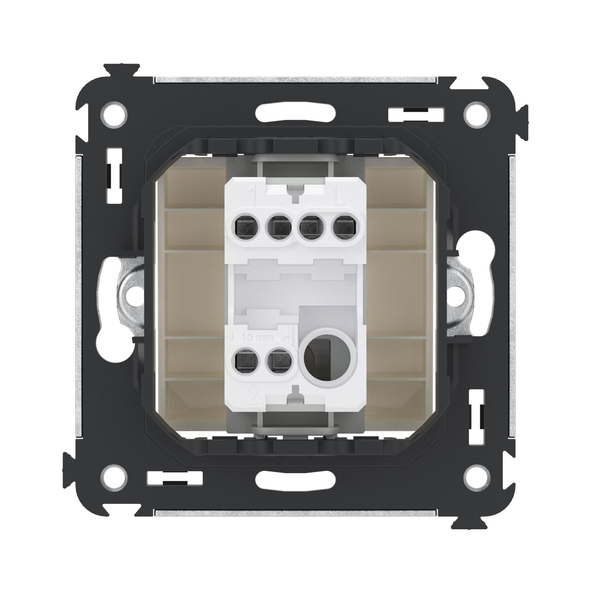 Переключатель одноклавишный в стену, Avanti, ванильная дымка