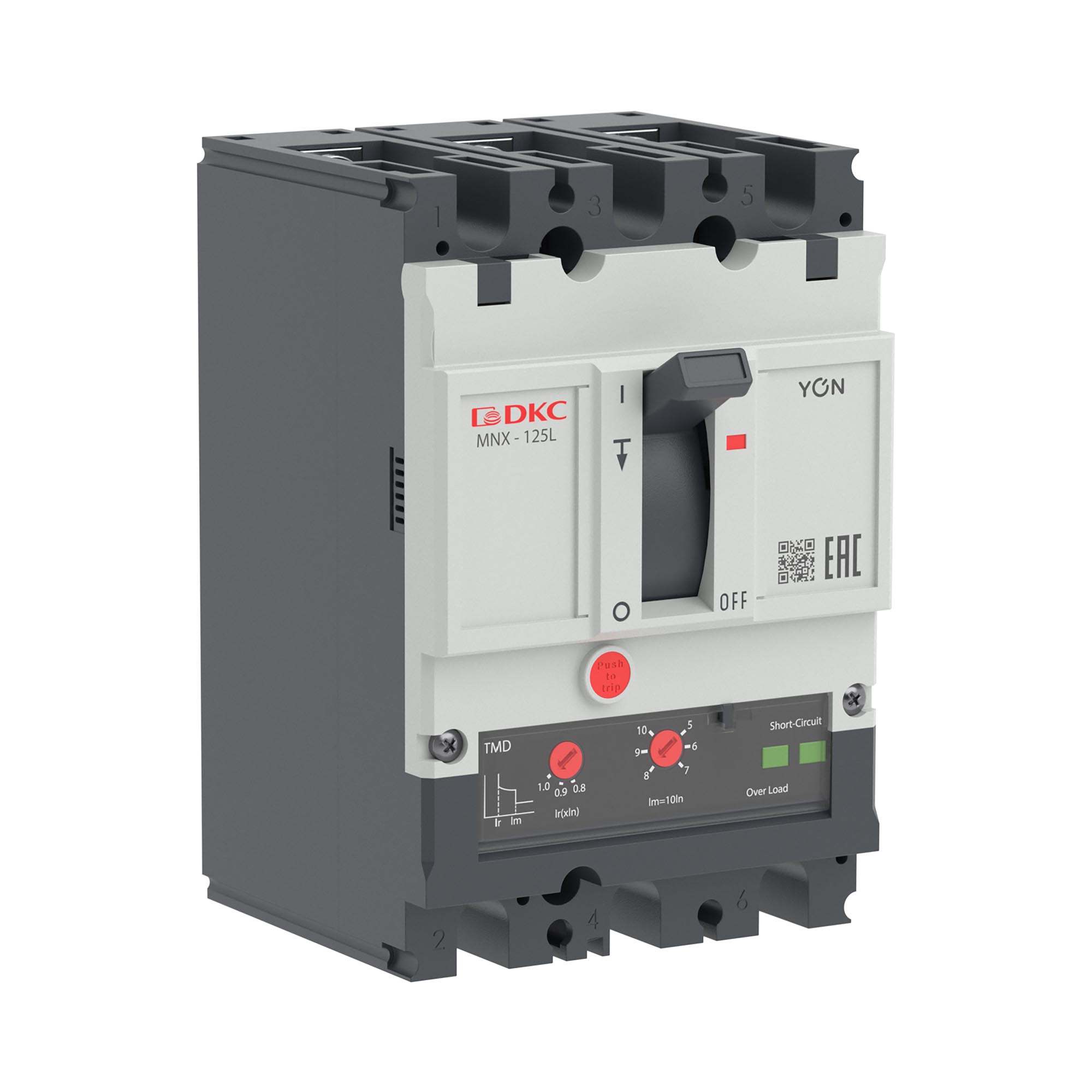 Автоматические выключатели в литом корпусе YON pro MNX Авт. выкл. YON pro MNX125L 3P 125A 70kA при AC415V расц. TMD DKC|ДКС