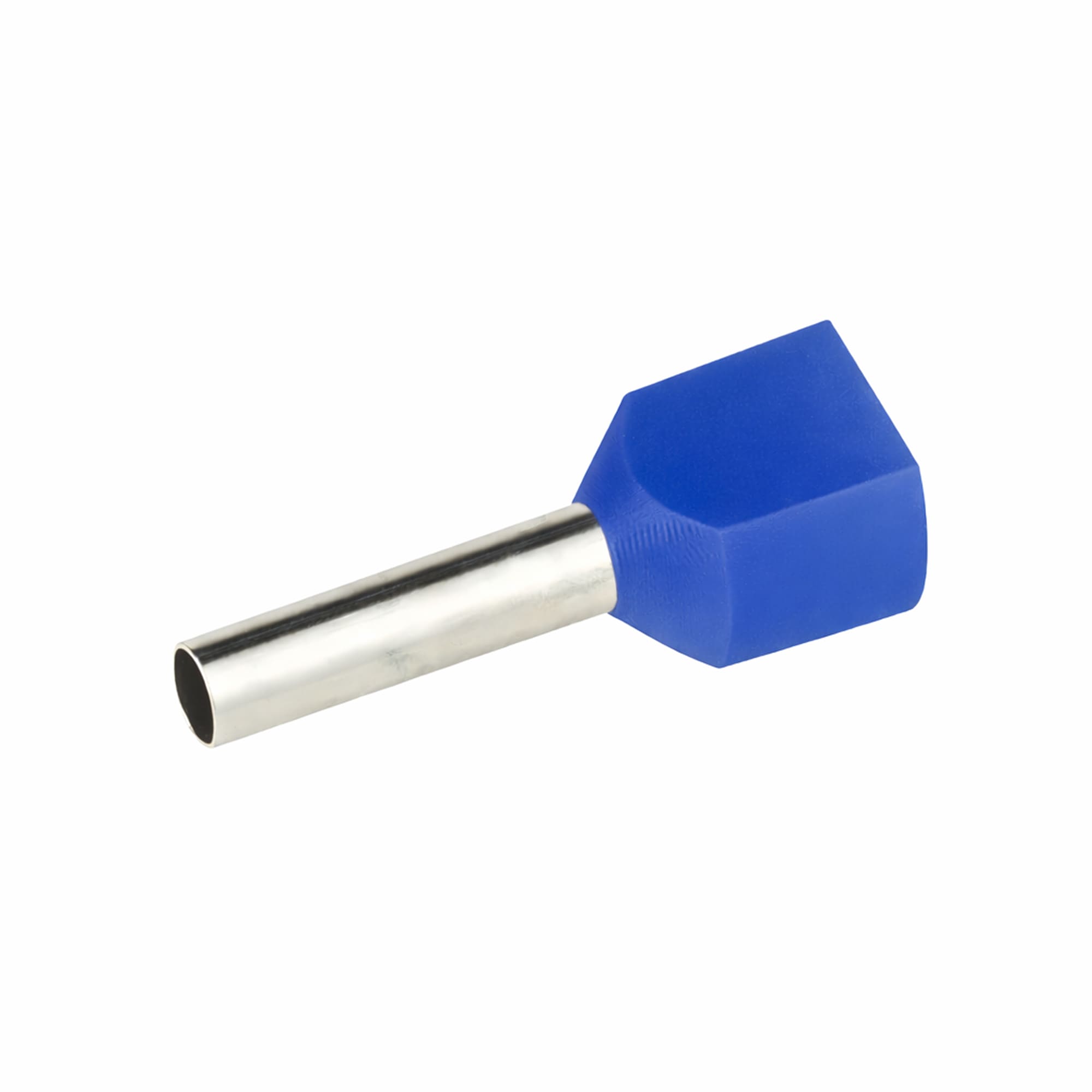 Кабельные наконечники штыревые втулочные изолированные (НШВИ) Наконечник-гильза двойная с изолир.фланцем для жилы сечением 2,5 кв.мм, длина контактной части 10мм, синий (НШВИ2 2.5-10) DKC|ДКС