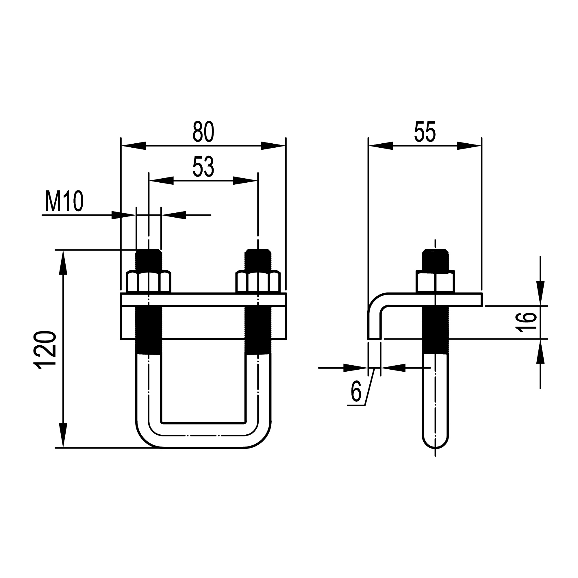Крепеж к металлическим балкам для профиля BPD-41, горячеоцинкованный ...