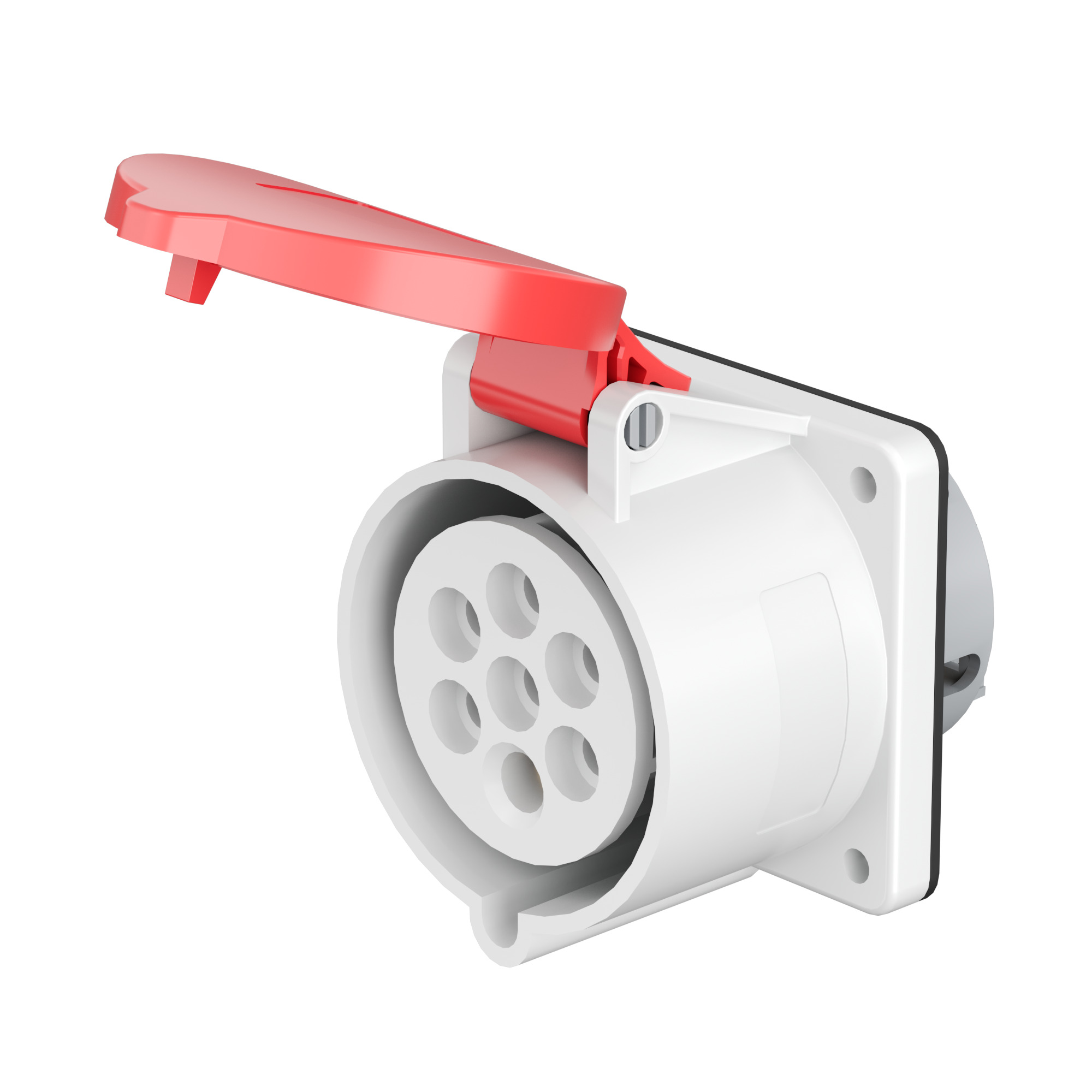 400 В, 6P+E Розетка панельная PSS IP44 16A 6P+E 400В DKC|ДКС