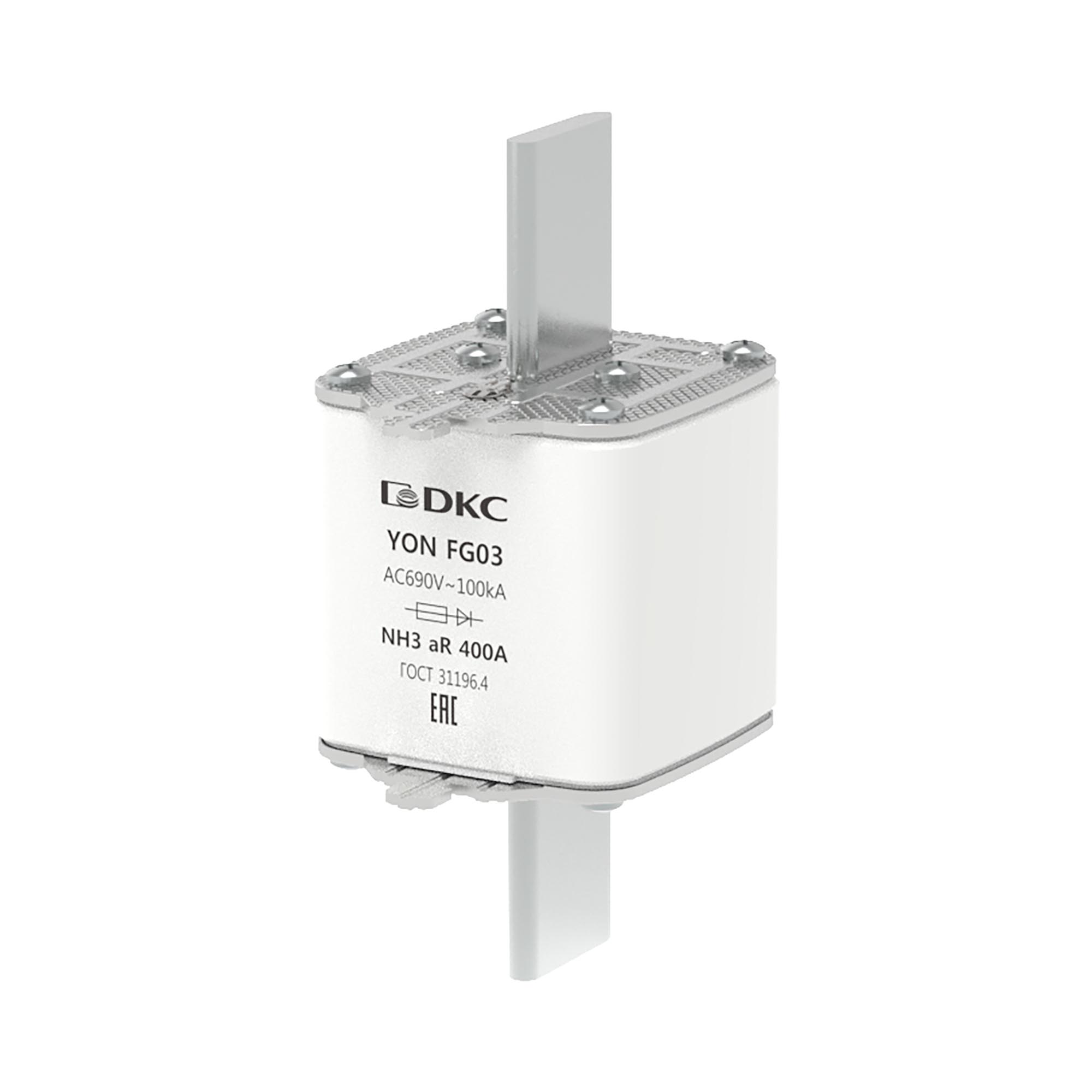 Предохранитель YON ножевого типа FG3 400А 690V характеристика aR