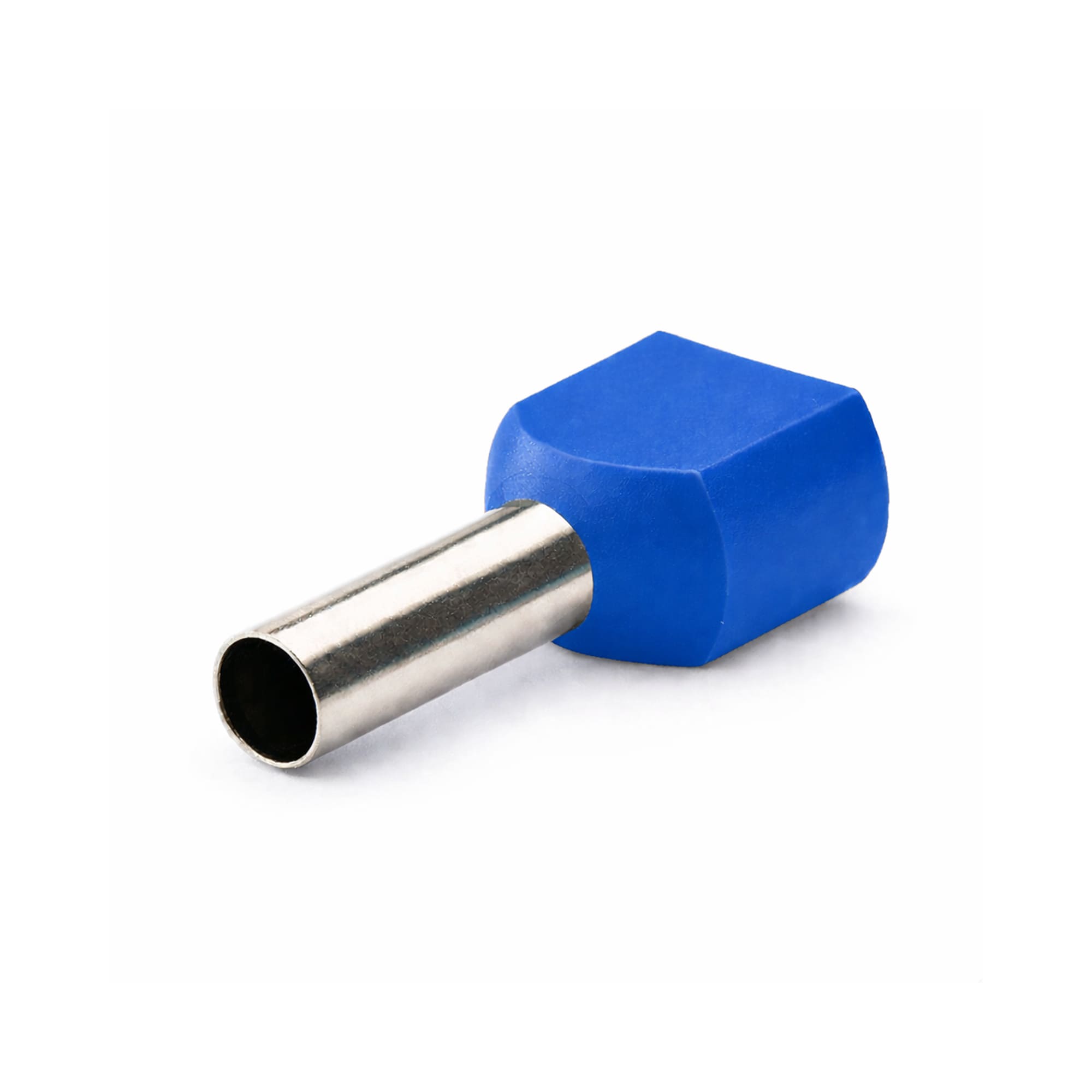 Наконечник-гильза двойная с изолир.фланцем для жилы сечением 2,5 кв.мм, длина контактной части 10мм, синий (НШВИ2 2.5-10)