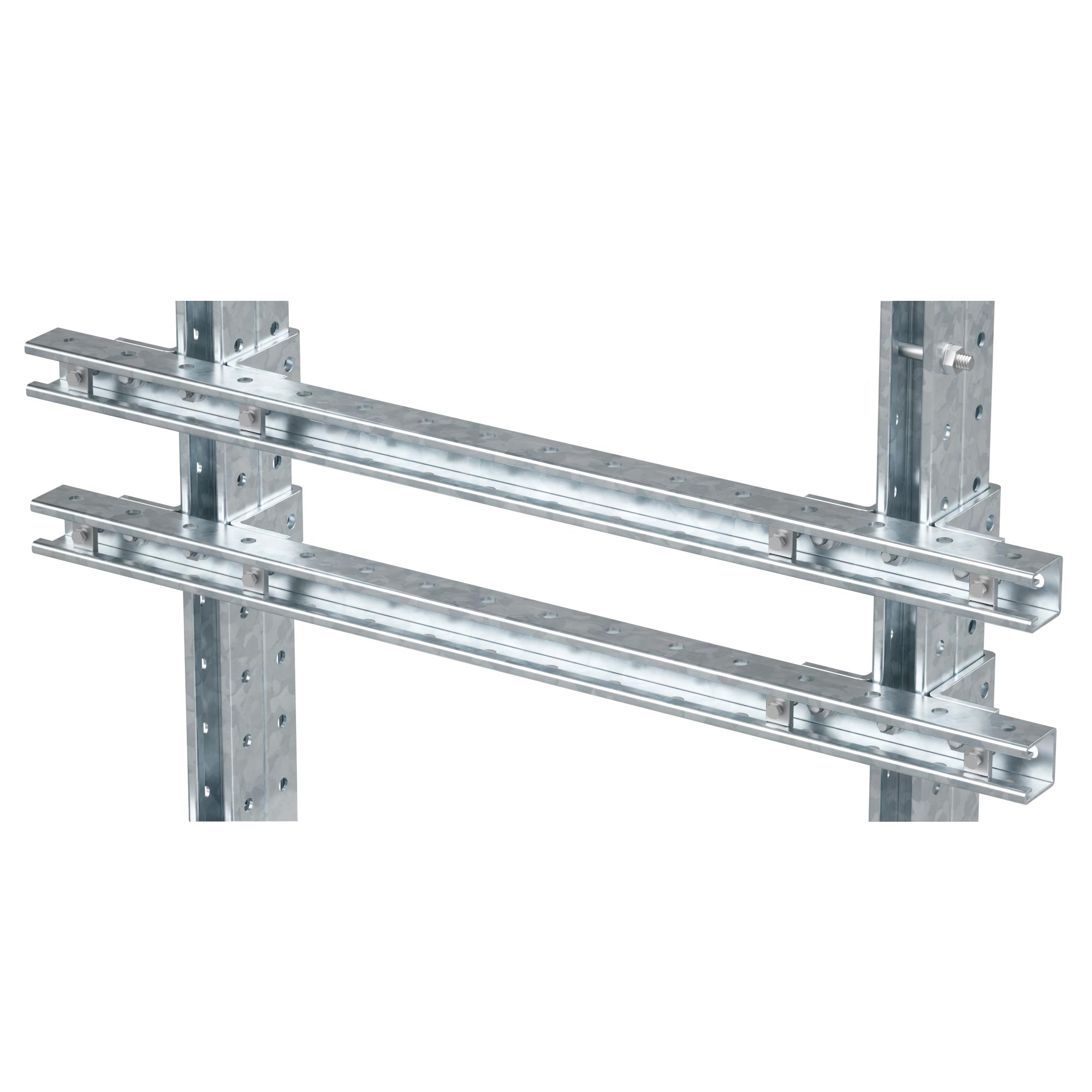 Kit of Mounting profiles for mounting frame, fixing of 4 shells identical size with type of protection Ex e,length of profile 1000mm, Hot deep galvanized