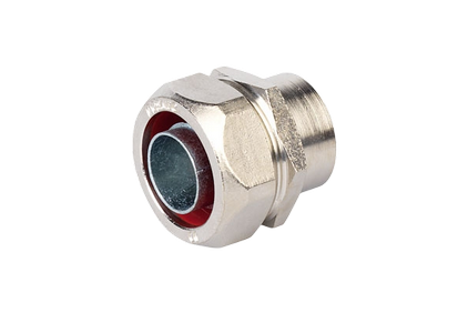 Straight metric female thread connector metal flex.conduit - box