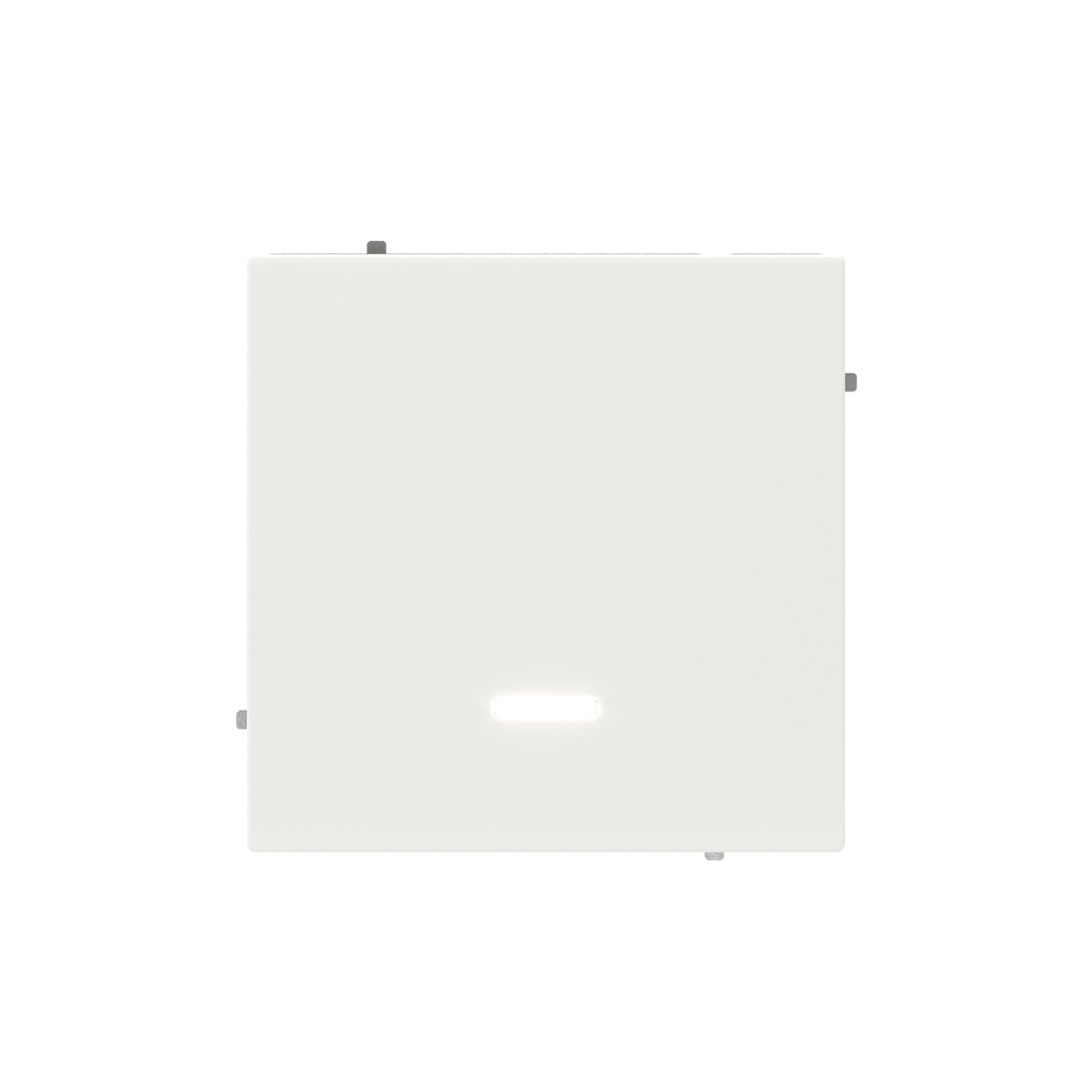 Переключатель одноклавишный с подсветкой, KANT, белая магнолия