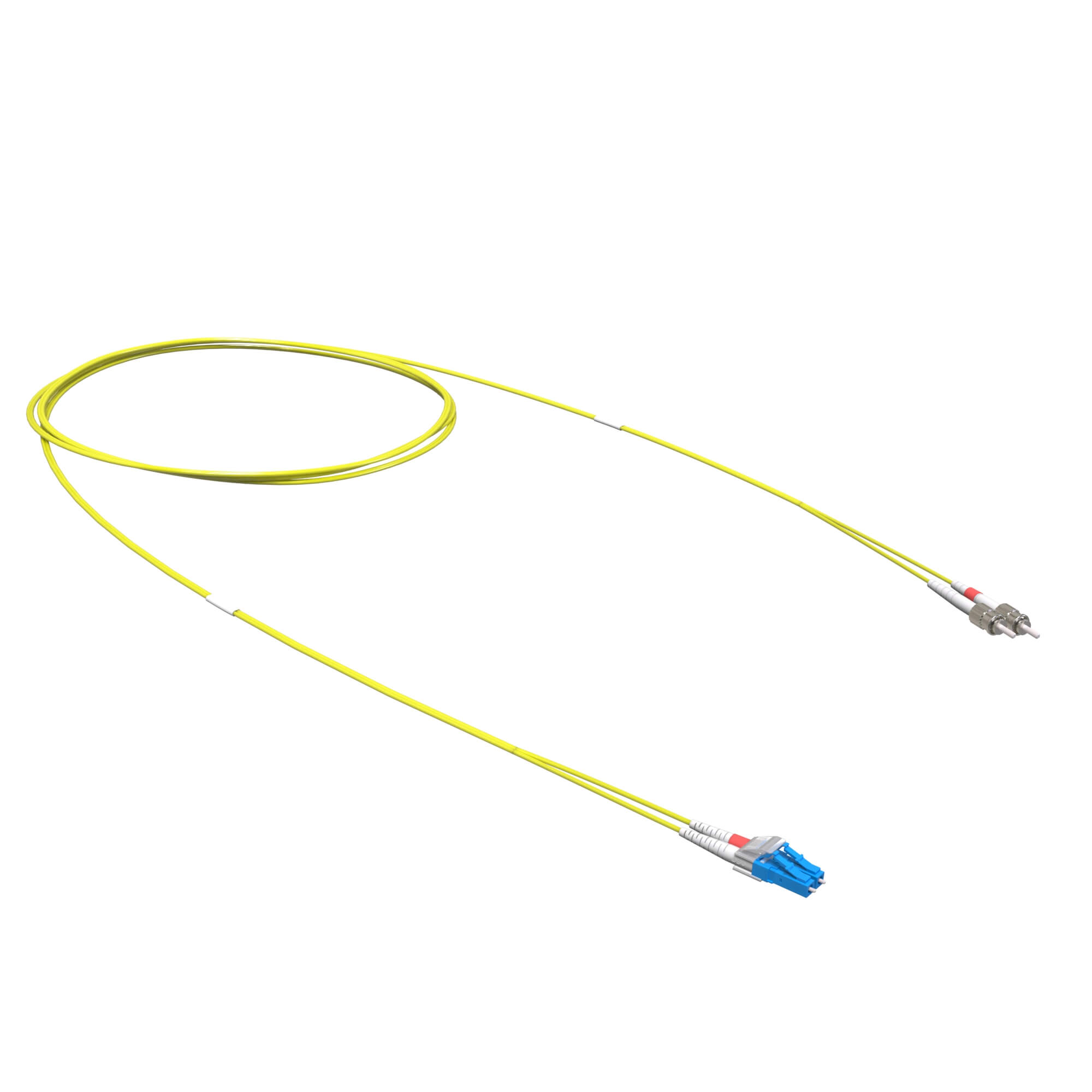Коммутационные шнуры ОS2 Оптический коммутационный шнур переходной двухволоконный (Duplex) LC-UPC/ST-UPC, 9/125 OS2, 5 м DKC|ДКС
