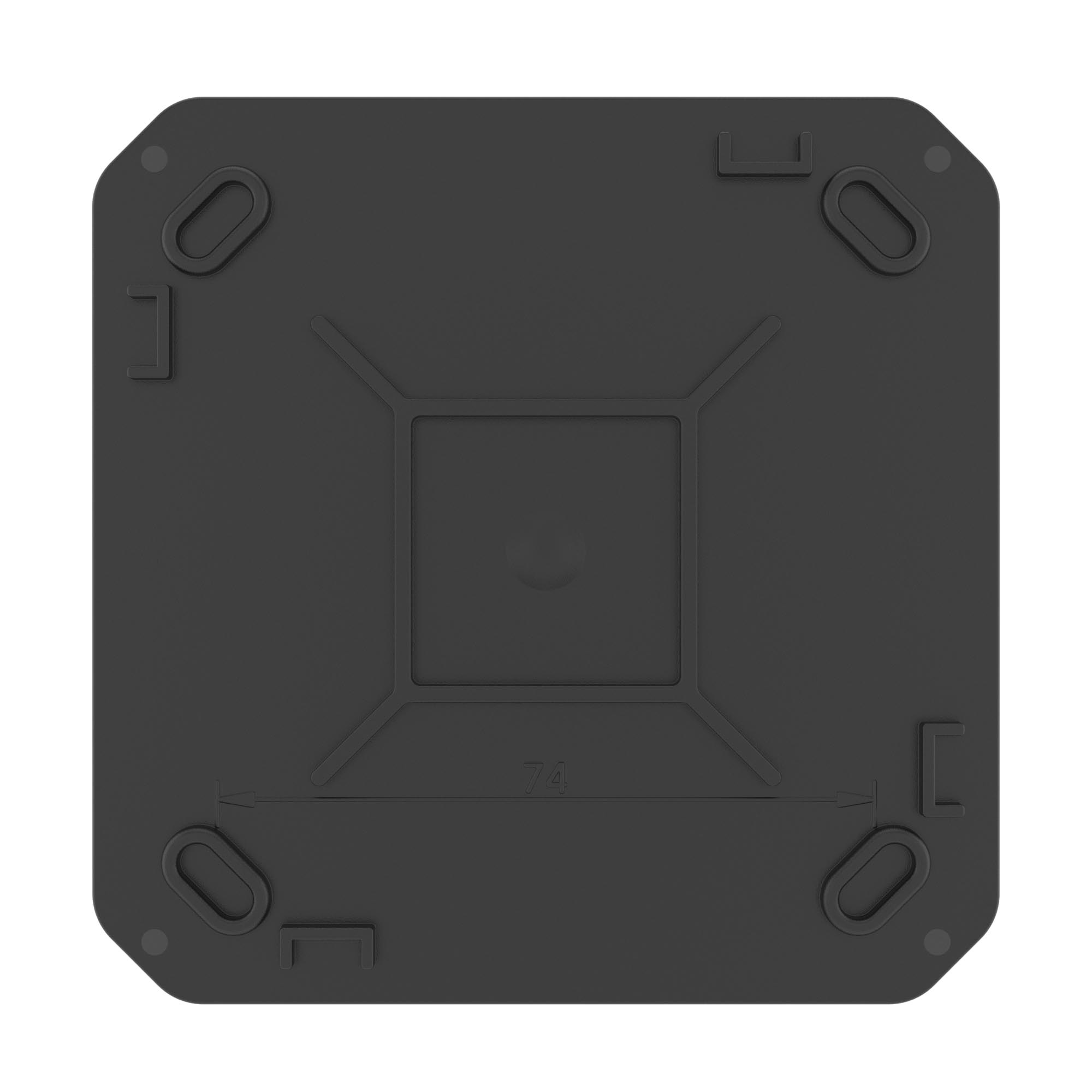 Коробка ответвительная с 8+2 кабельными вводами д.25/20 мм, IP55,100х100х50 мм,черный