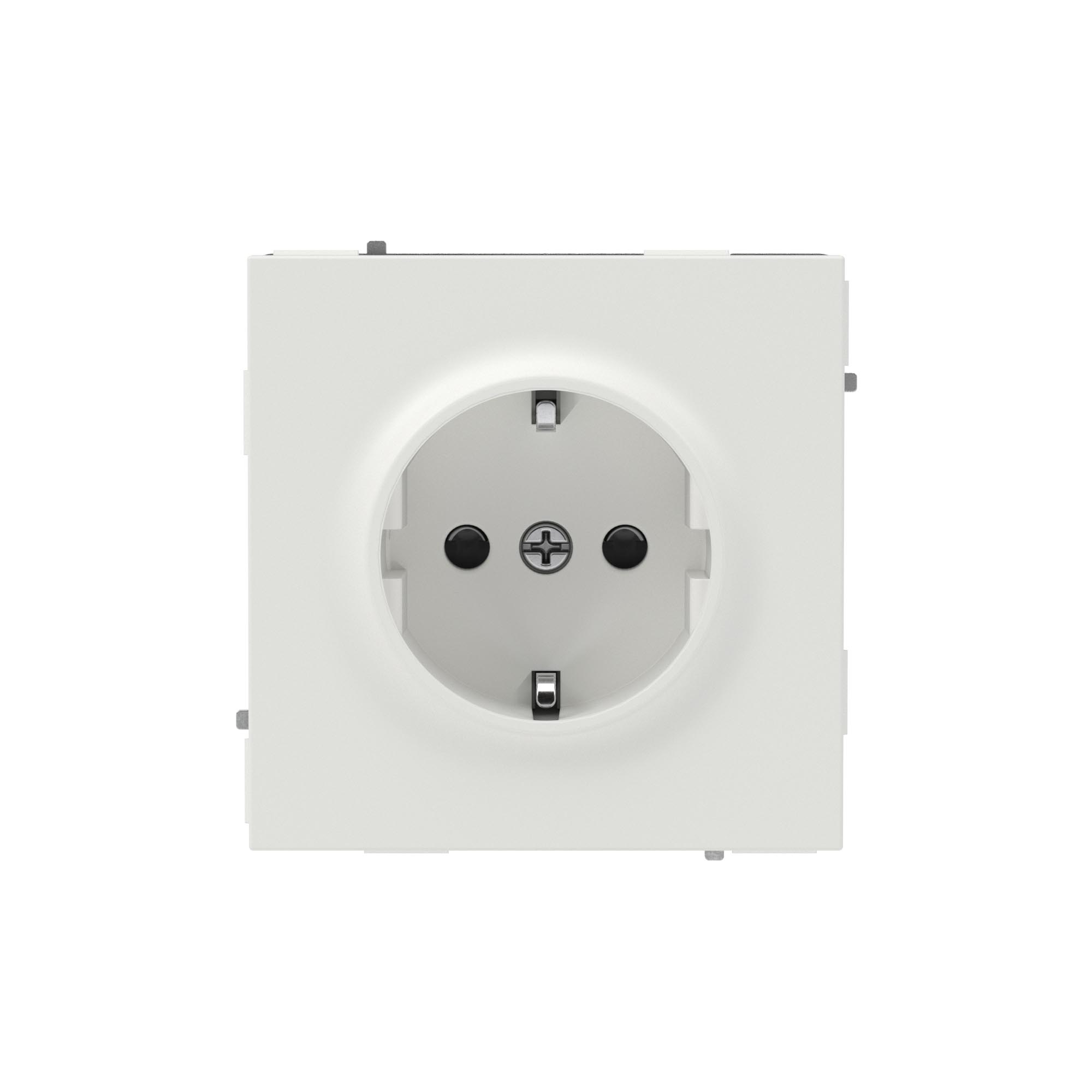 Розетка силовая, 2P+E, с з/ш, KANT, белый песок