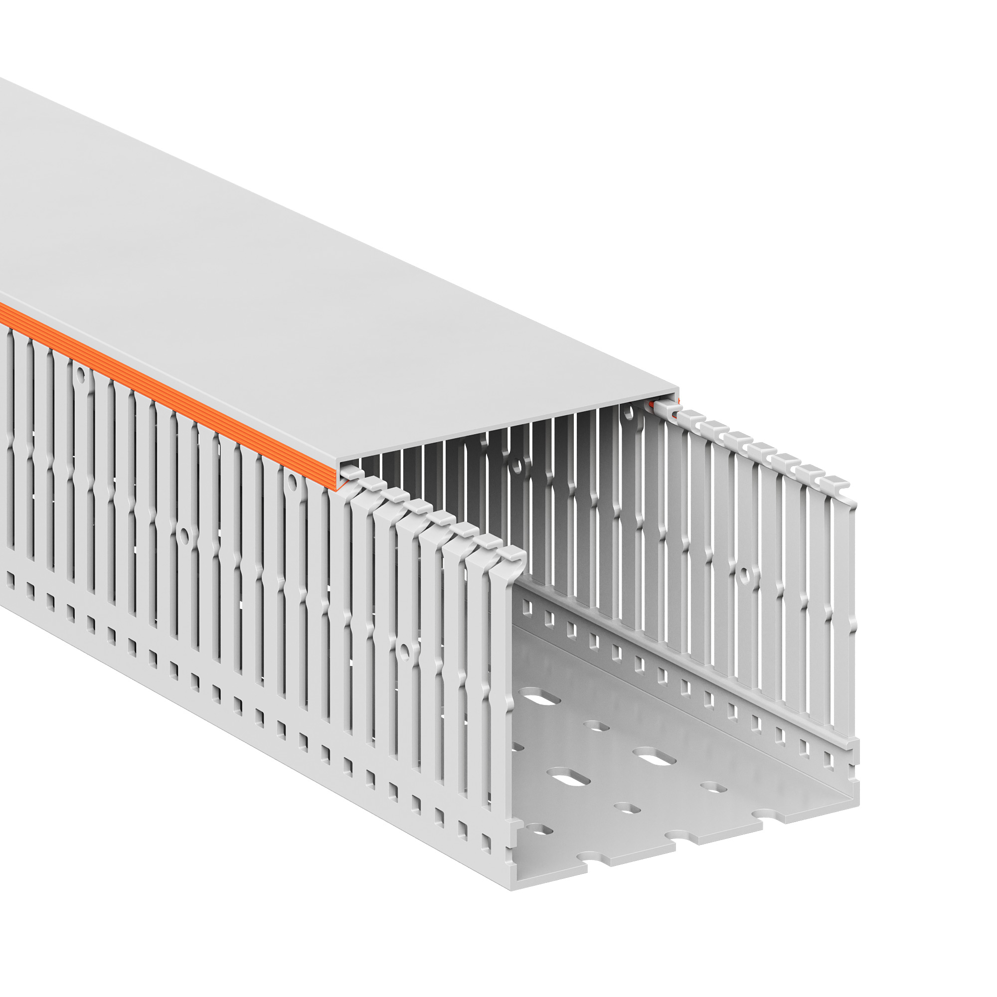 Короб перфорированный RLHF6 100x80, без галогенов, светло-серый