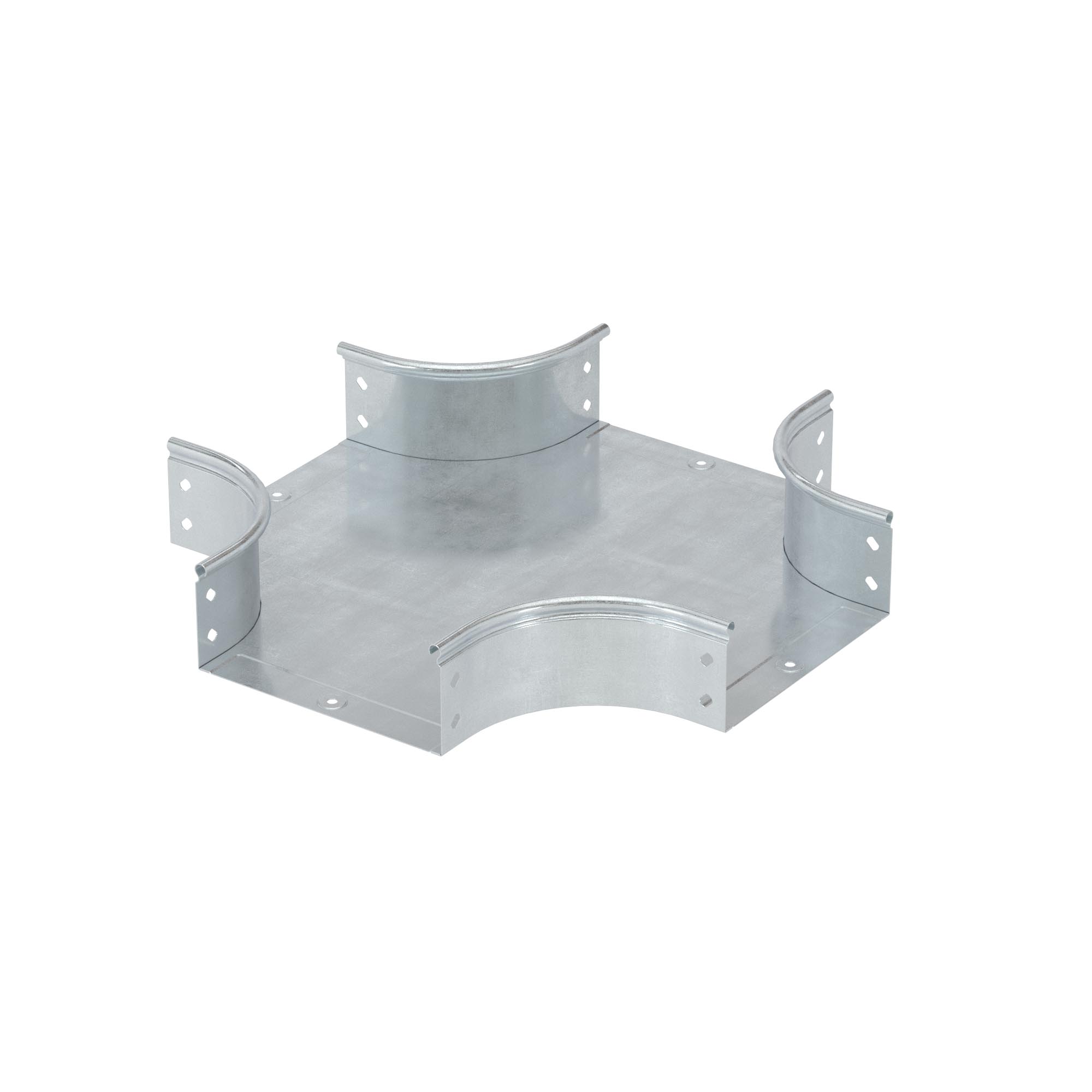 Ответвитель DPX крестообразный 150х50 в комплекте с крепежными элементами и соединительными пластинами, необходимыми для монтажа