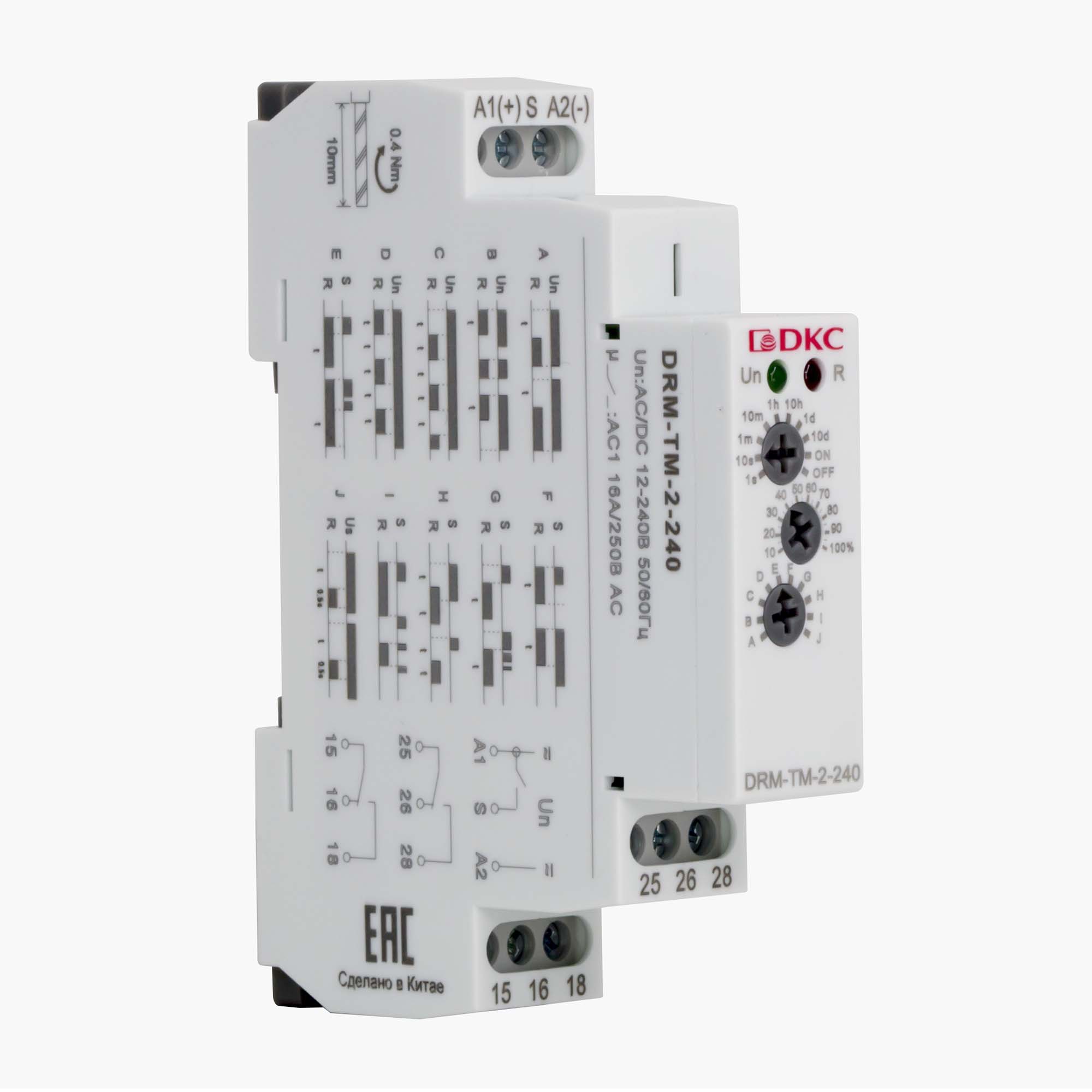 Реле времени многофункциональное, конфигурация контакта 2CO, AС/DC 12-240В