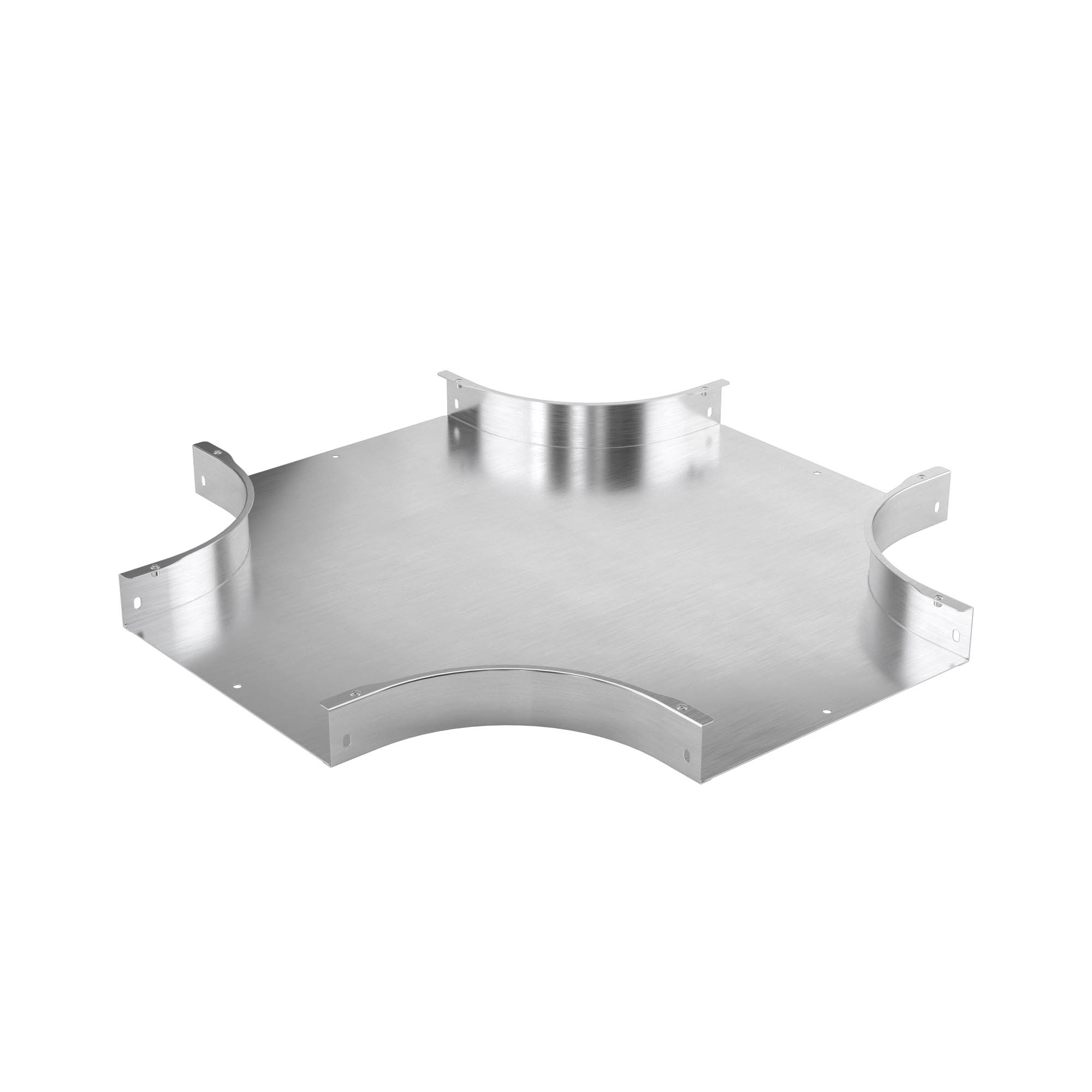 Ответвитель Х-образный 50х75, 0,8 мм, INOX304 в комплекте с крепежными элементами и соединительными пластинами, необходимыми длямонтажа