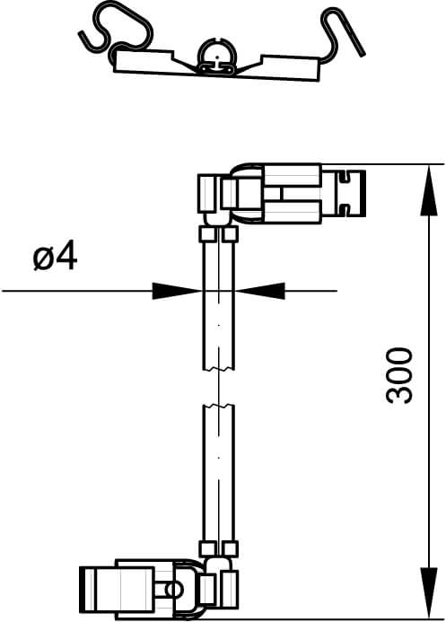 Провод заземления с клеммами для соединения крышек коробов, 300 мм ДКС .