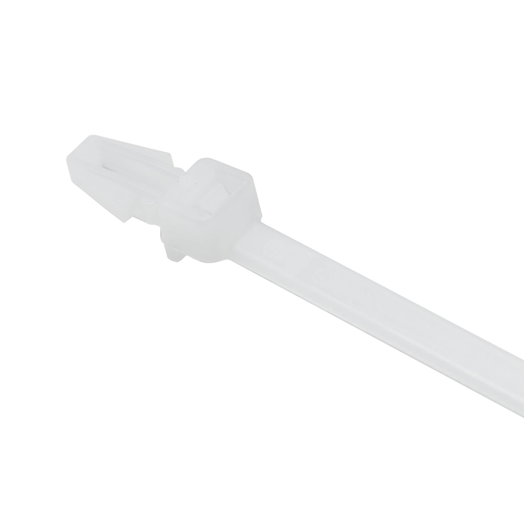 Хомут P6.6 с монтажным основанием под отверстие 5,1 мм, белый 3,6x152