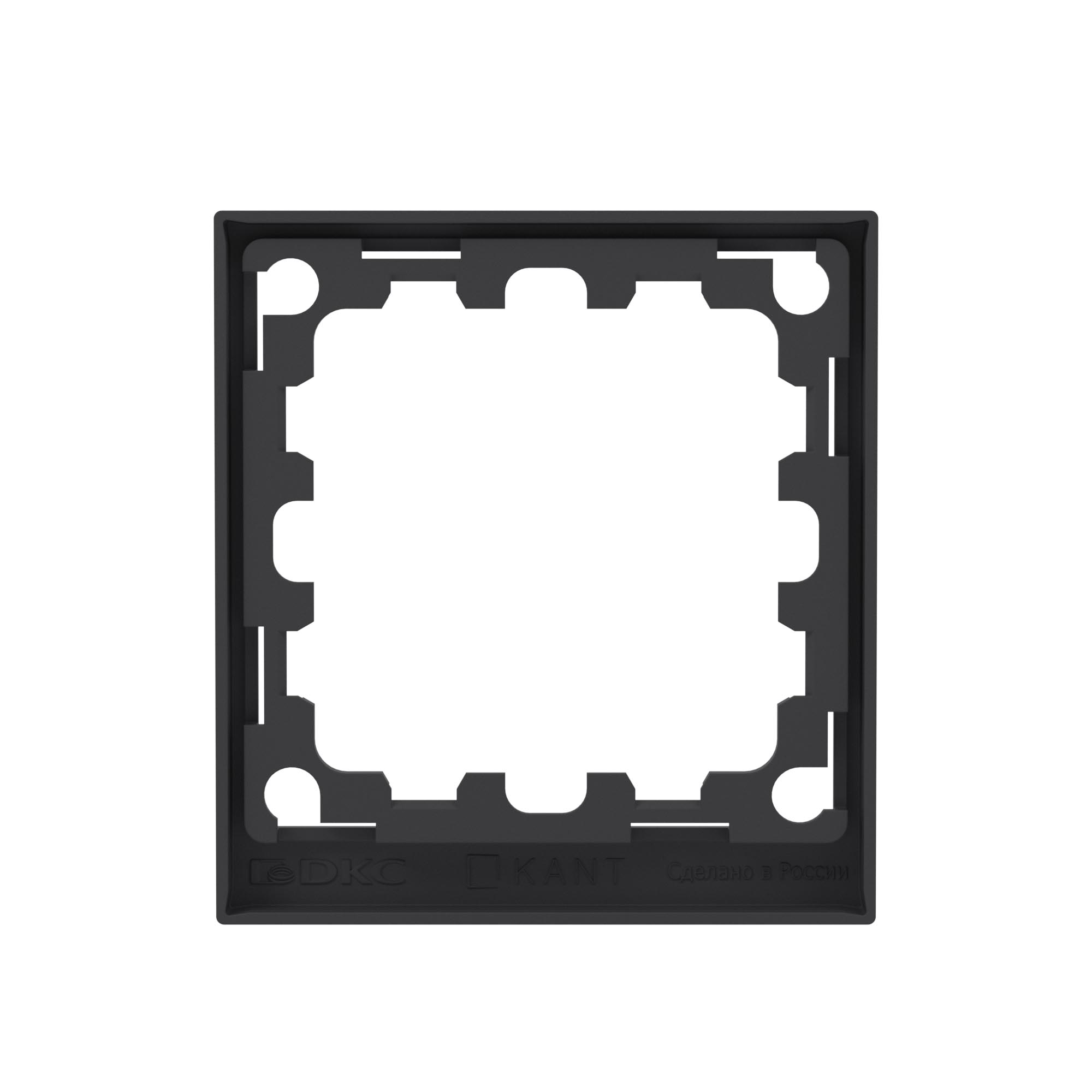 Рамка на 1 пост, KANT, черный уголь