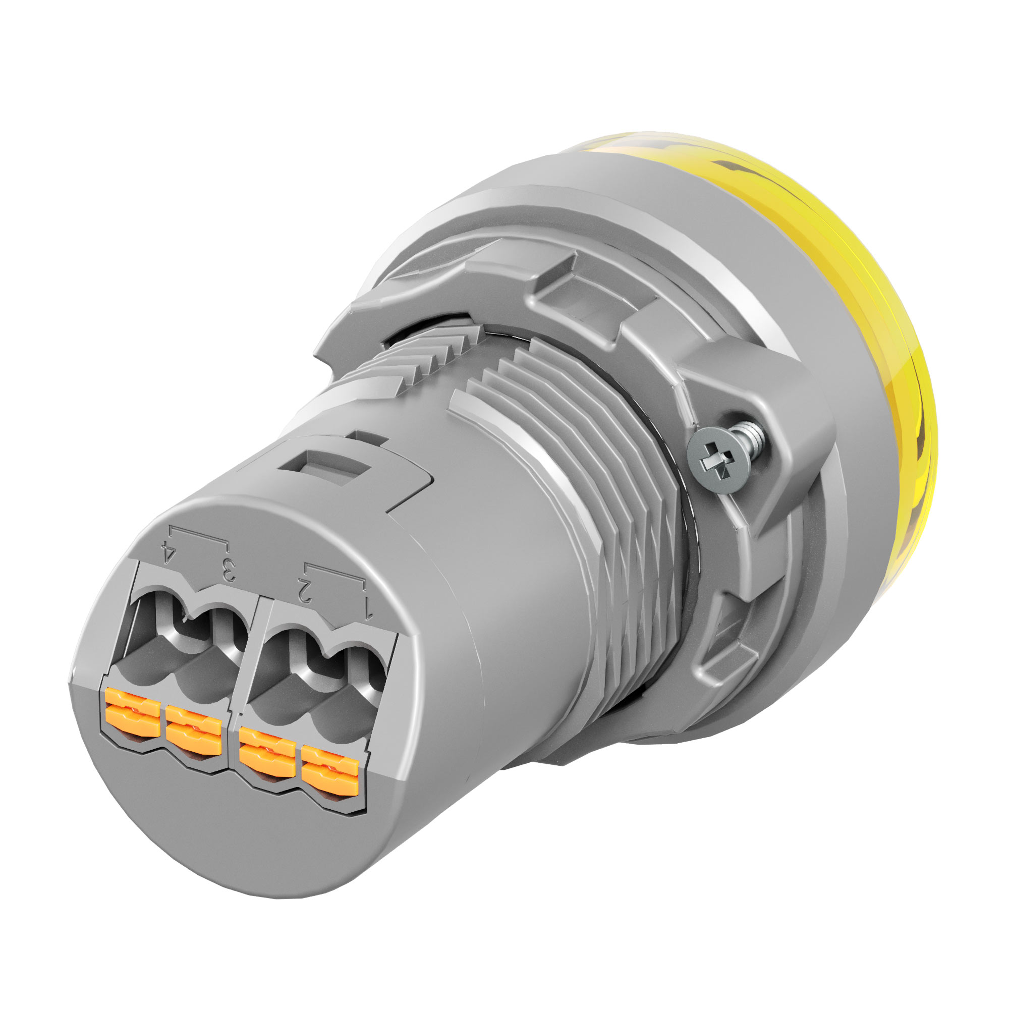 Сигнальная лампа со встроенным диодом 9-24В, желтая, зажим Push-In