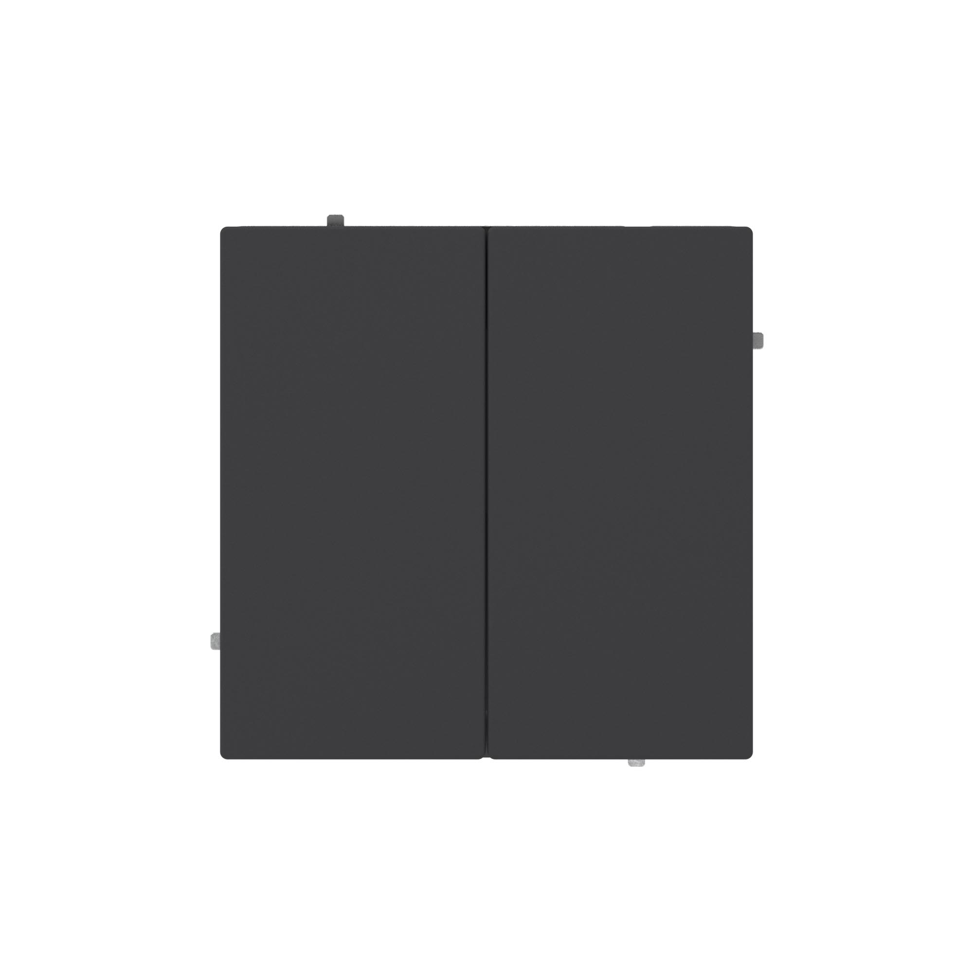 Переключатель двухклавишный, KANT, черный уголь