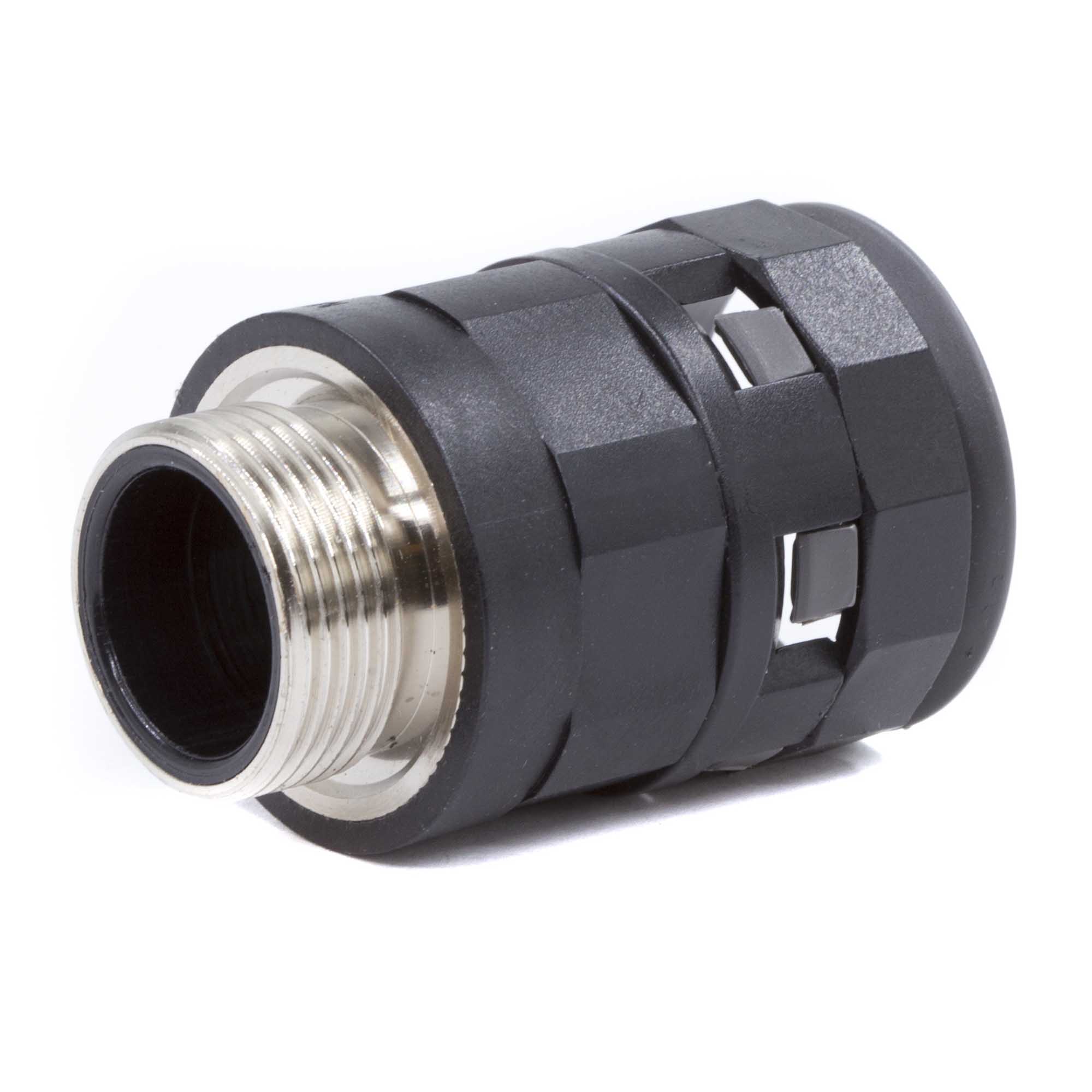 Муфта труба-коробка Муфта труба-коробка с металлической резьбой DN 36 мм, М40х1,5, полиамид, цвет черный DKC|ДКС