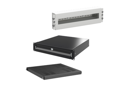 Shelves, boxes, DIN rail panels