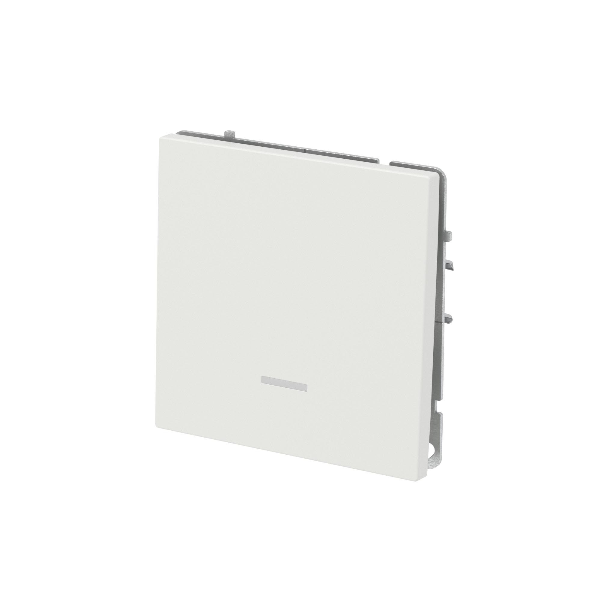 Переключатель одноклавишный с подсветкой, KANT, белый песок