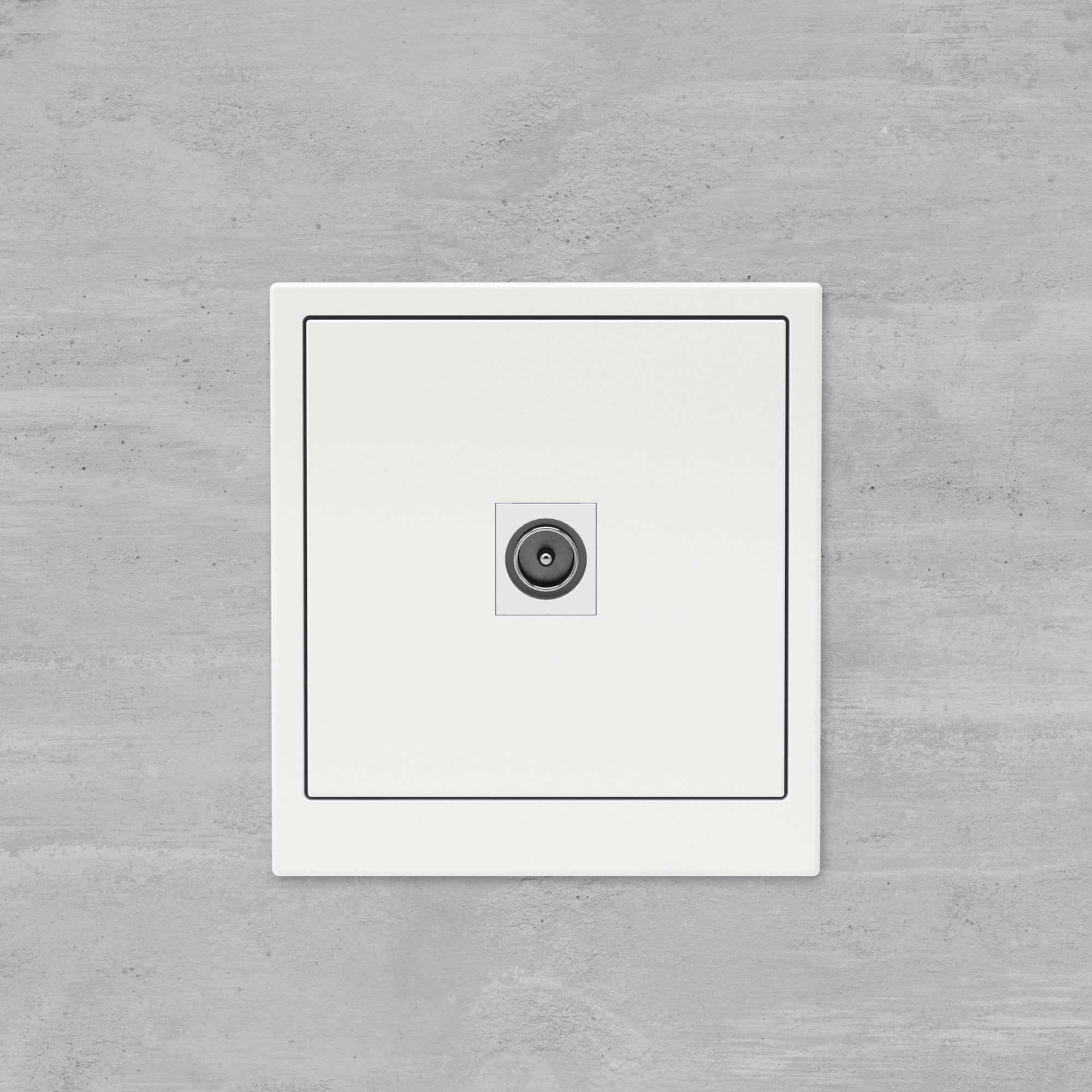 Розетка TV одиночная, KANT, белая магнолия