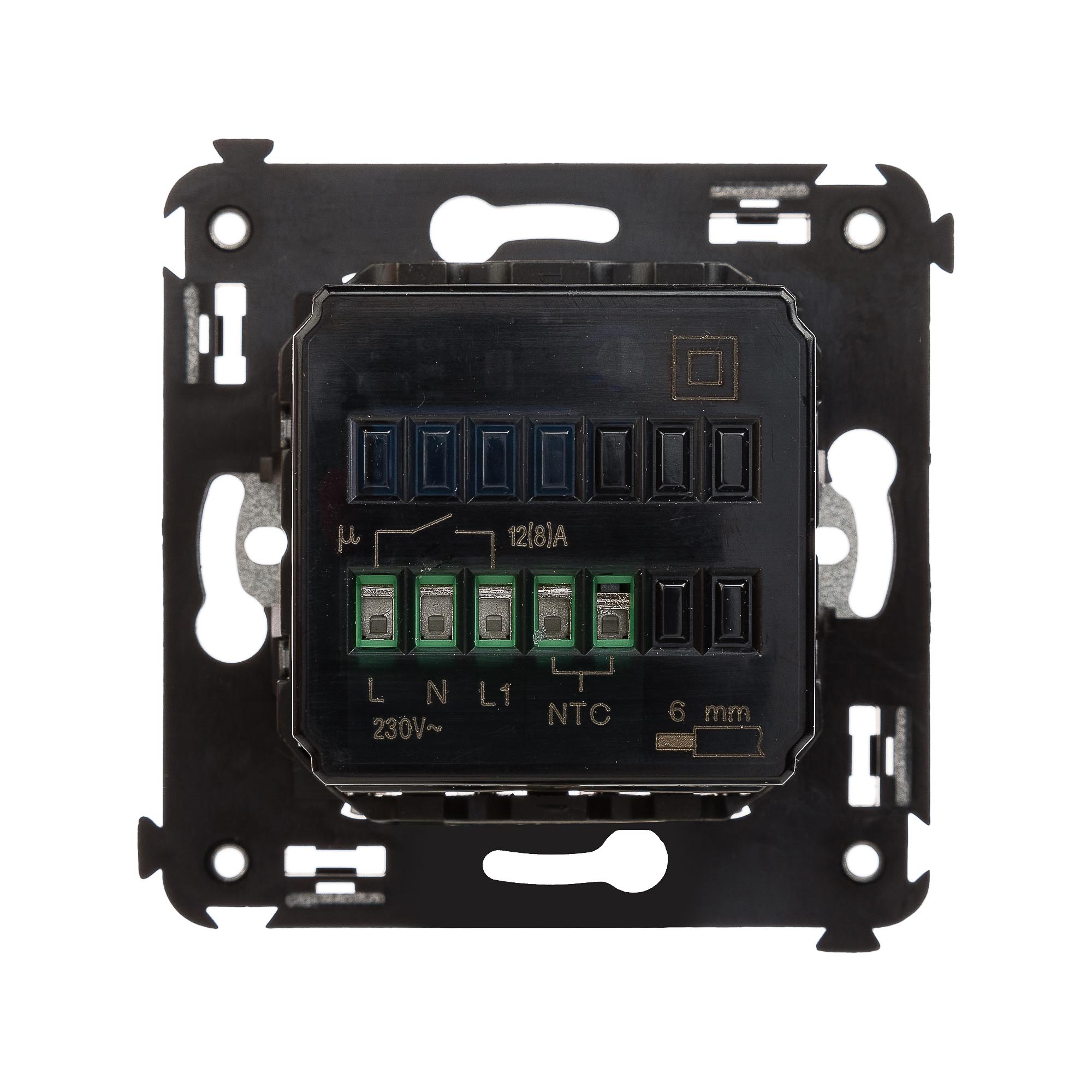 Термостат для теплых полов в стену, Avanti, белое облако