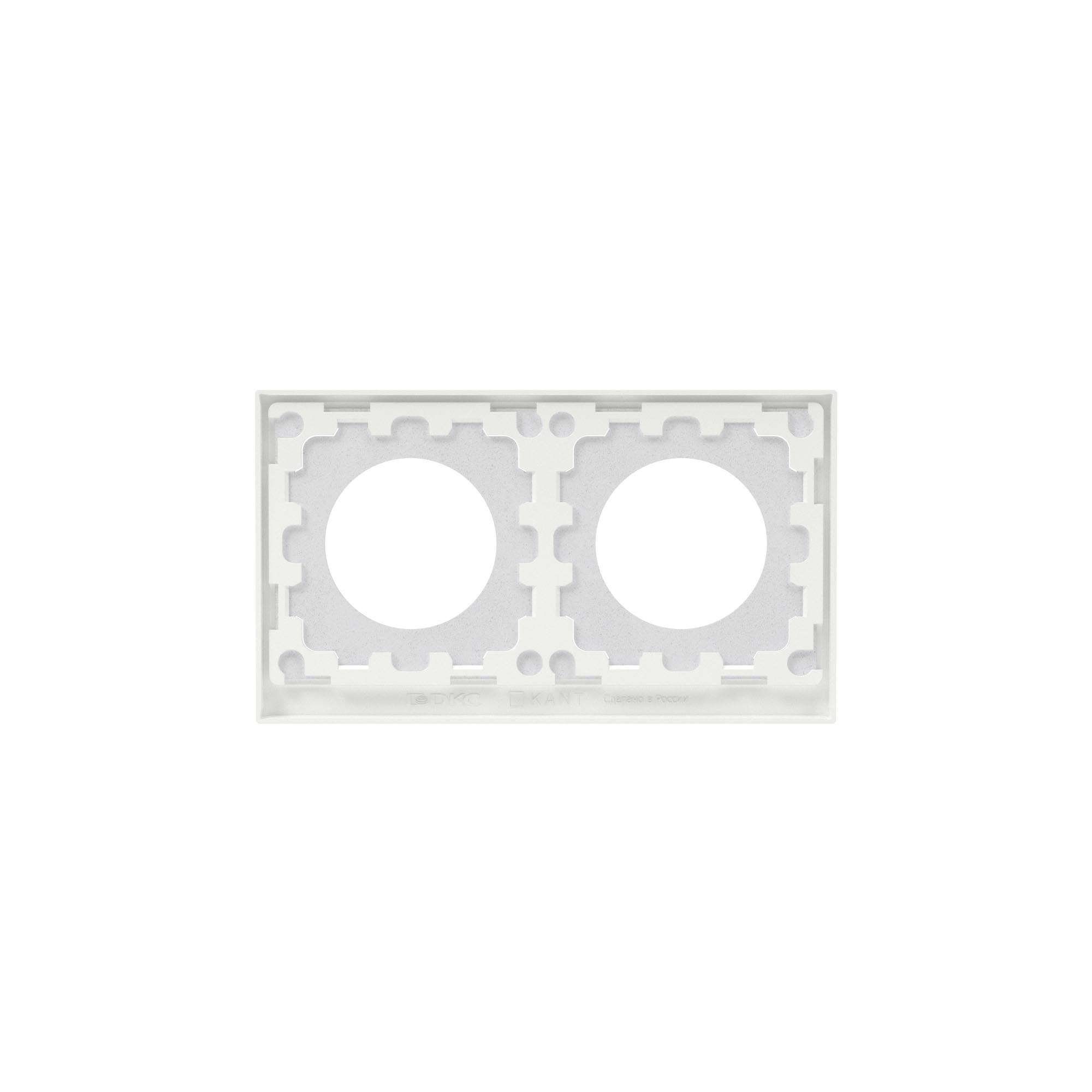 Рамка 2 поста IP44, KANT, белая магнолия