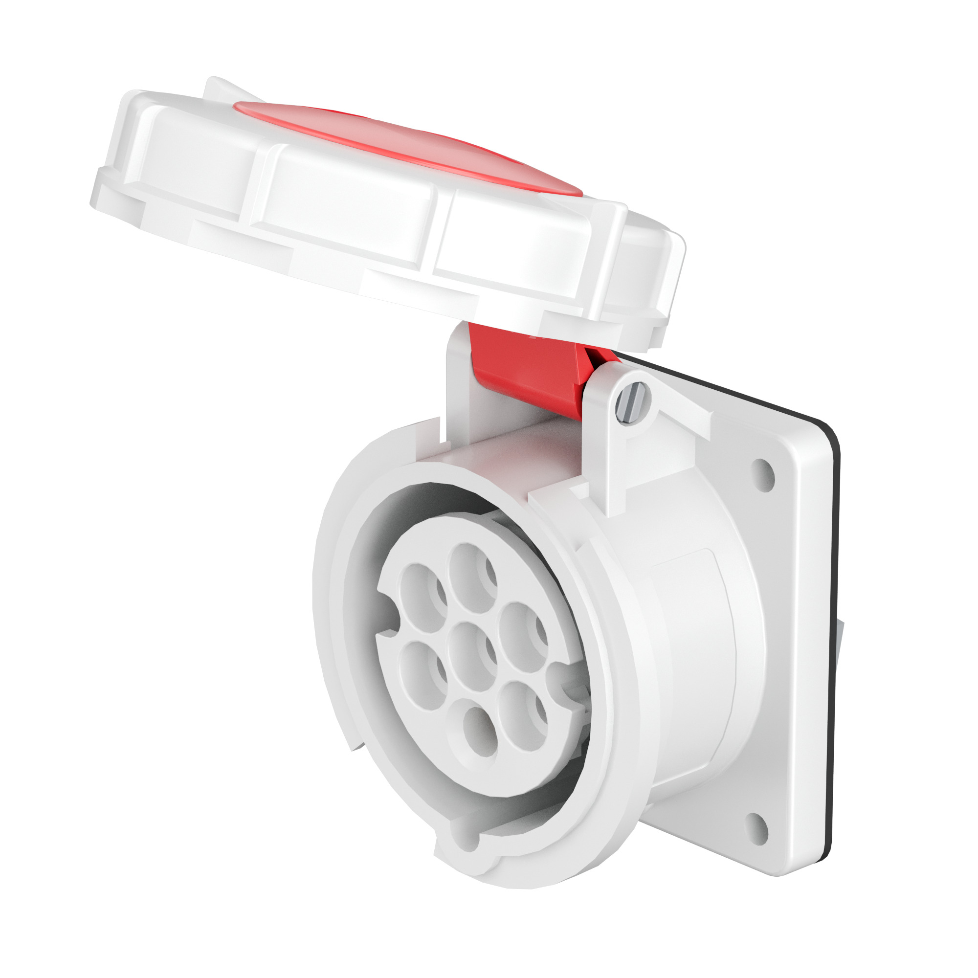 400 В, 6P+E Розетка панельная PSS IP67 16A 6P+E 400В DKC|ДКС