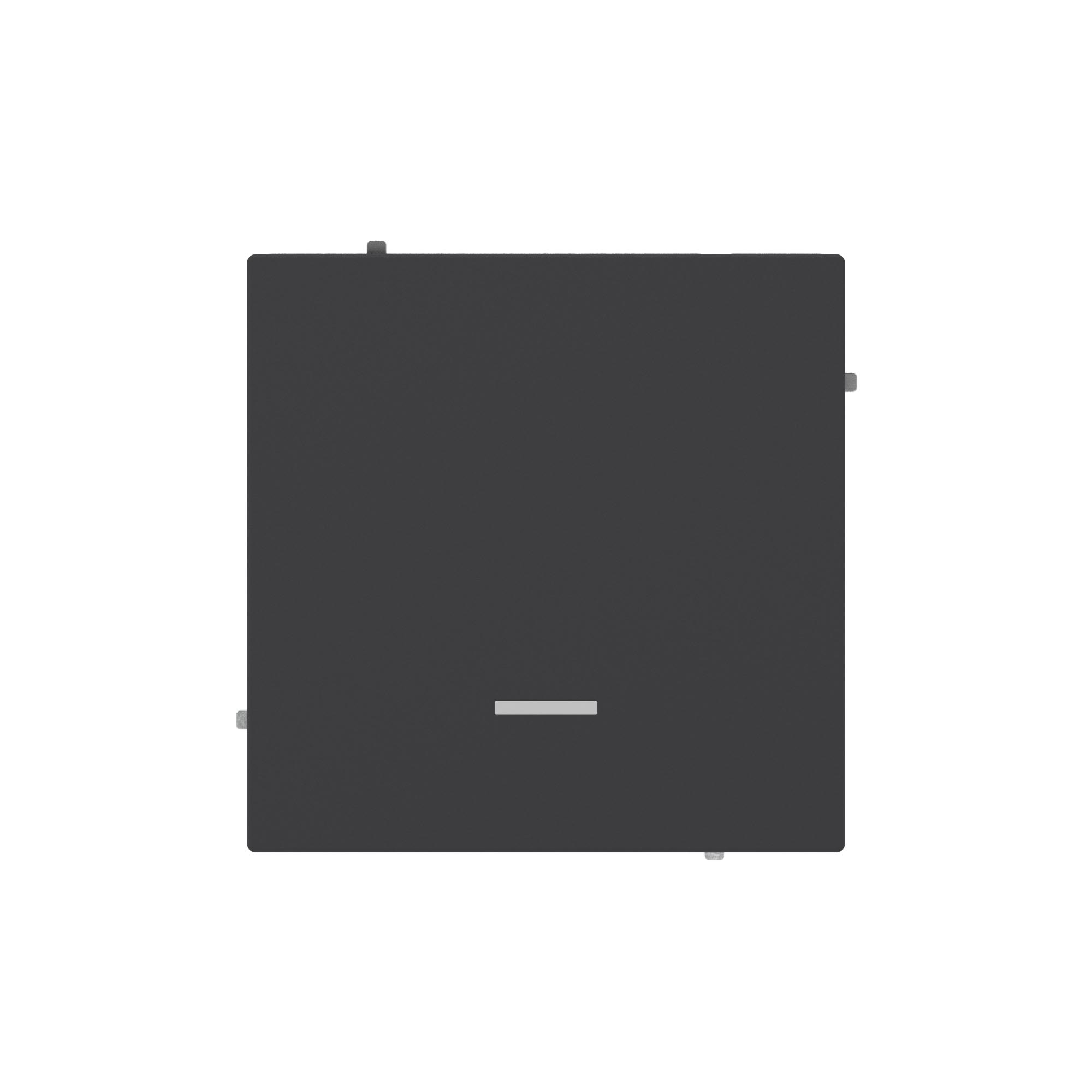 Переключатель одноклавишный с подсветкой, KANT, черный уголь