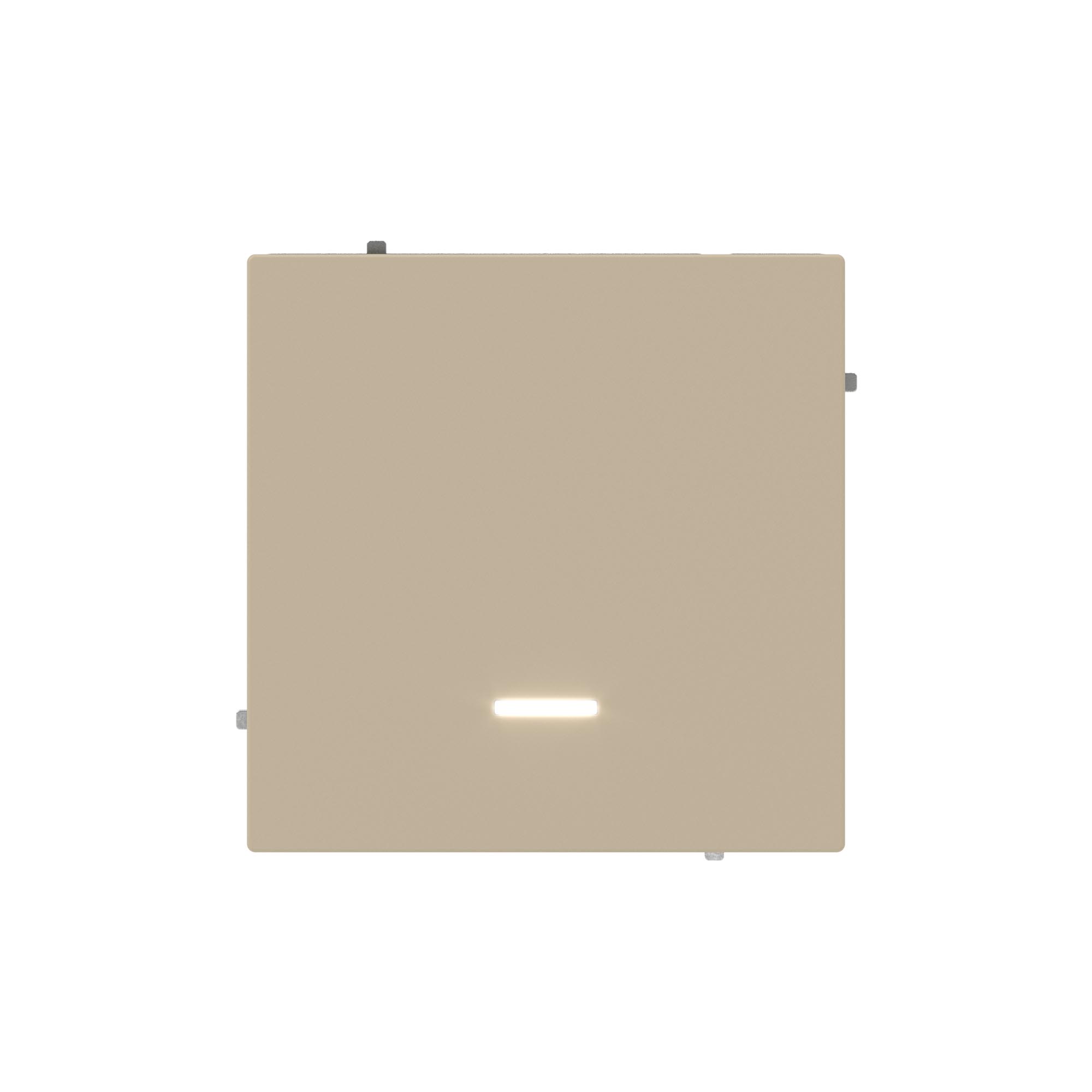 Выключатель одноклавишный с подсветкой, KANT, ванильный марципан