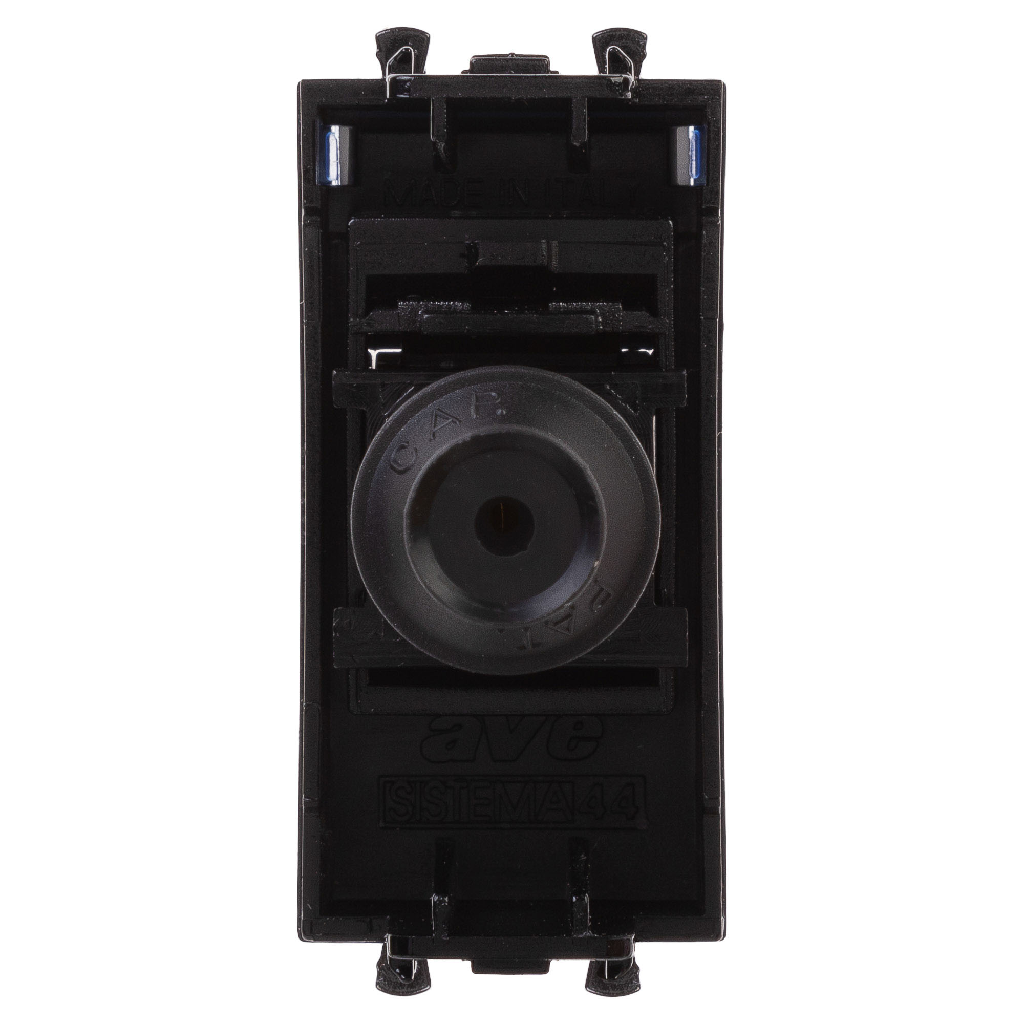 Розетка TV одиночная модульная, Avanti, черный квадрат, 1 модуль