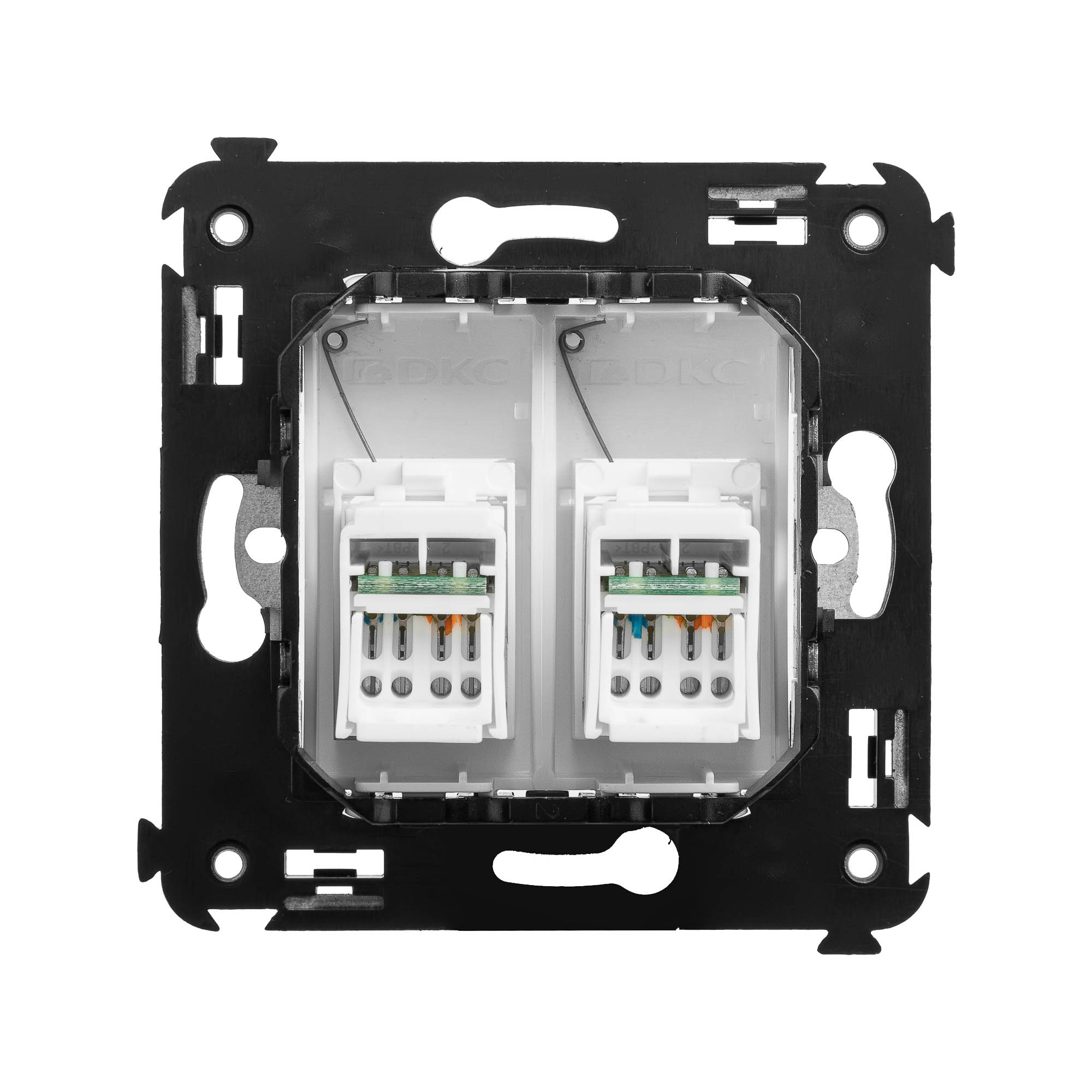Компьютерная розетка RJ-45 в стену, кат.5e двойная, "Avanti", "Белое ...