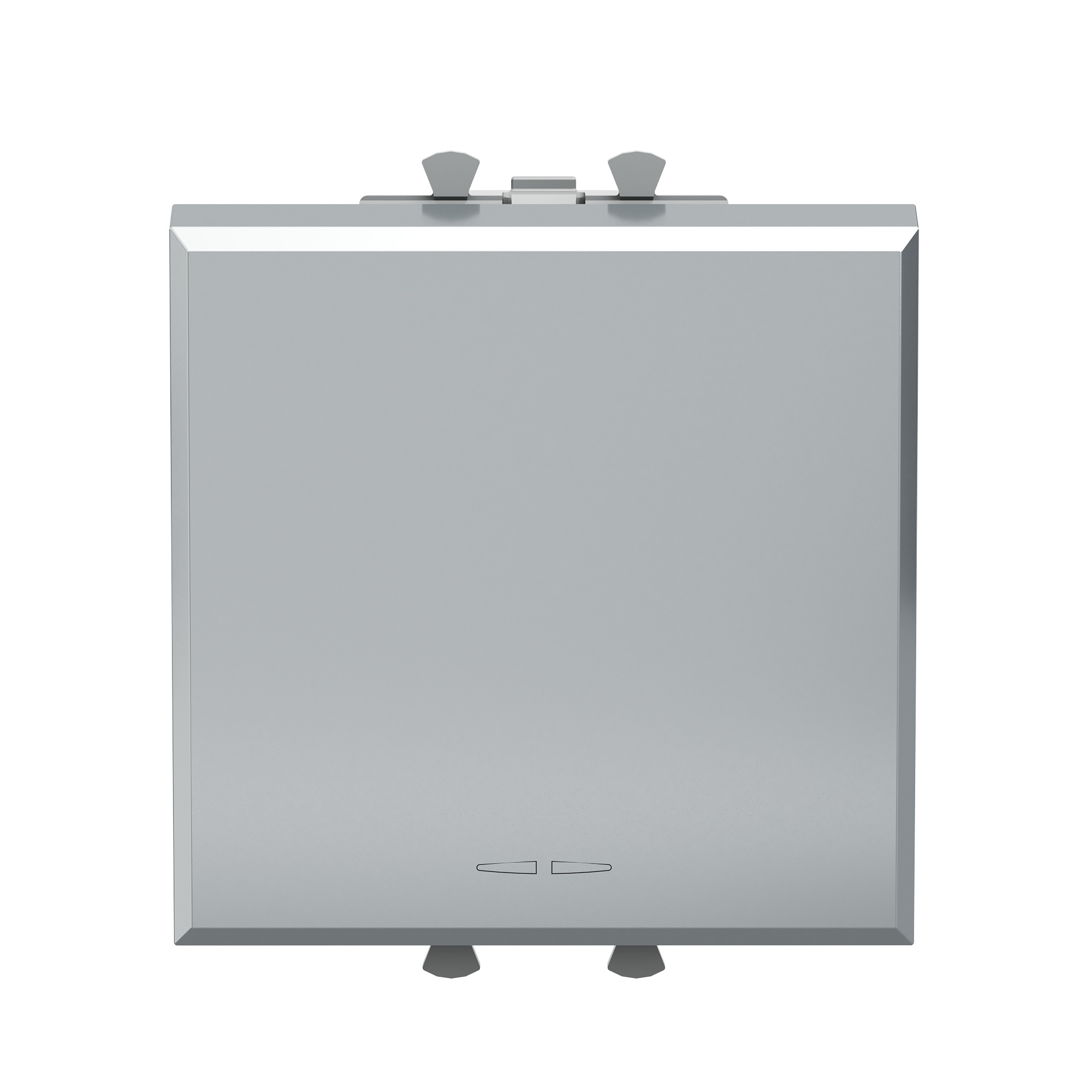 Инвертор одноклавишный модульный, Avanti, закаленная сталь, 2 модуля