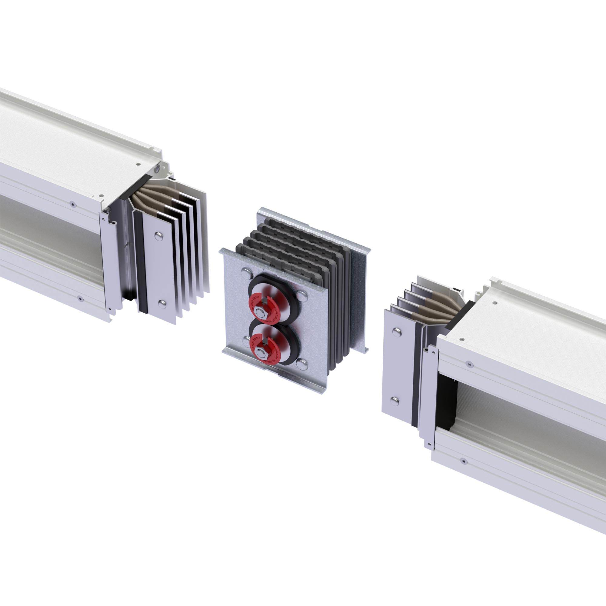 Горизонтальный + вертикальный угол + секция подключения, Al, IP55