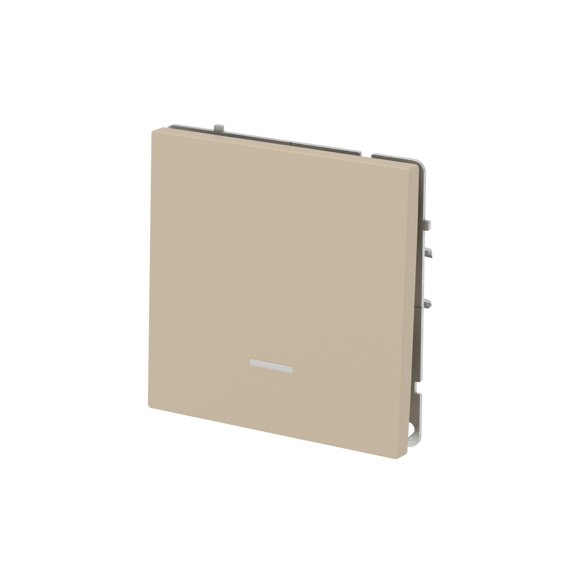 Выключатель одноклавишный с подсветкой, KANT, ванильный марципан